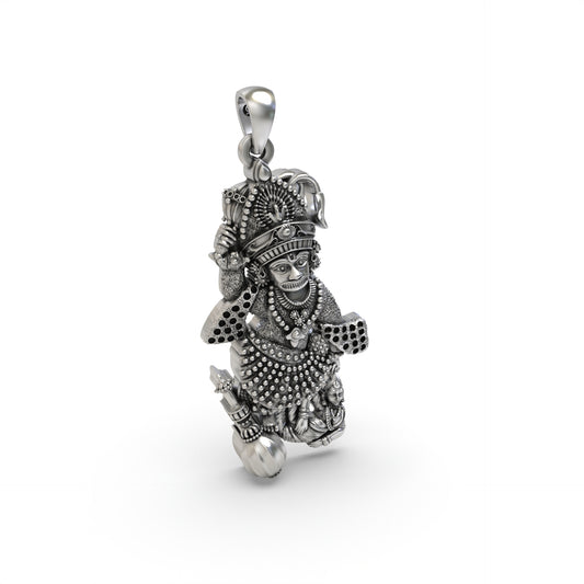 Salangpur Kashtabhanjan Hanumanji Silver Pendant