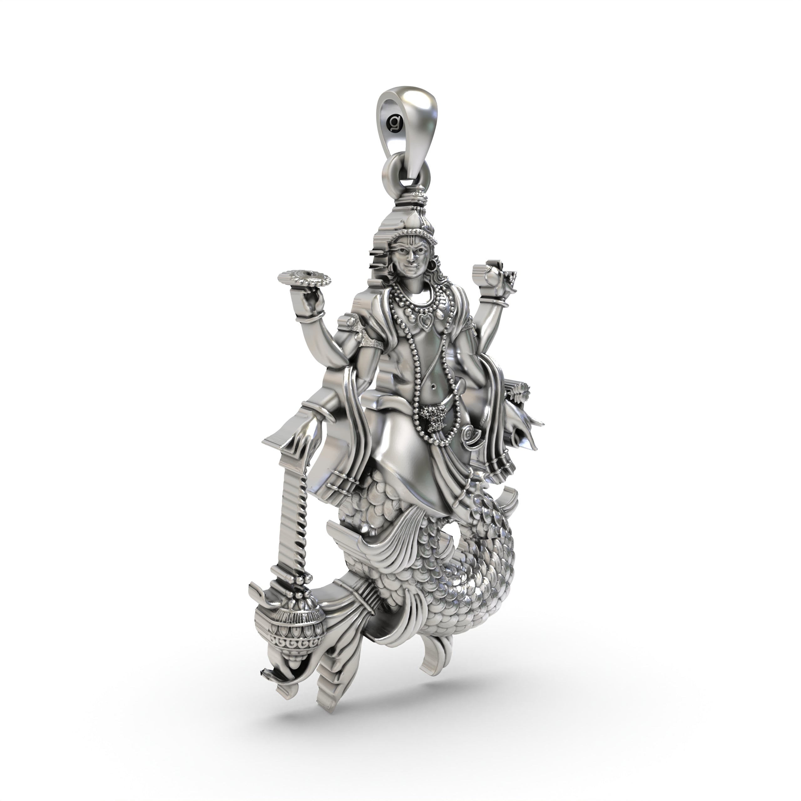 Matsya Avatar 925 Silver Pendant | Vishnu’s First Incarnation