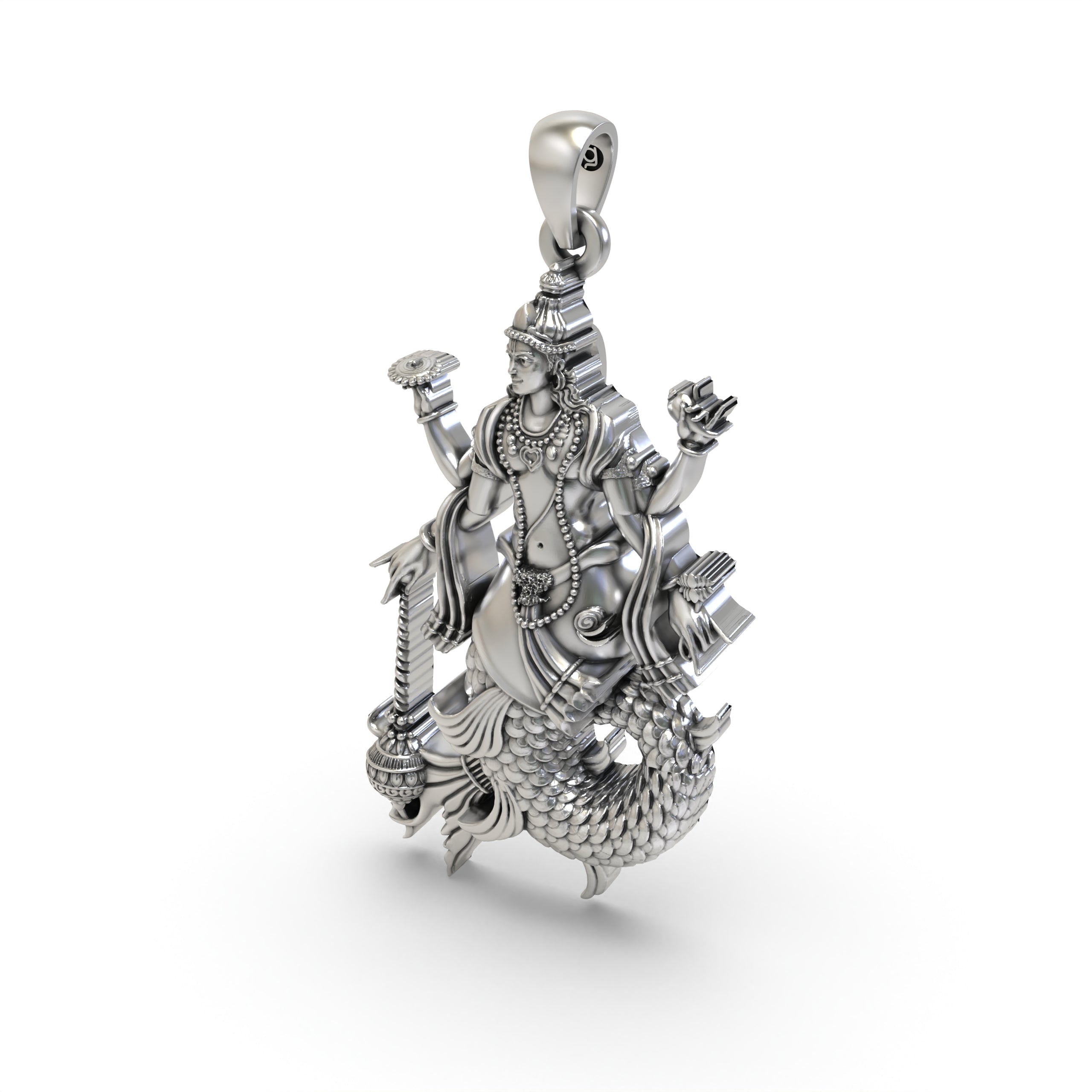 Matsya Avatar 925 Silver Pendant | Vishnu’s First Incarnation