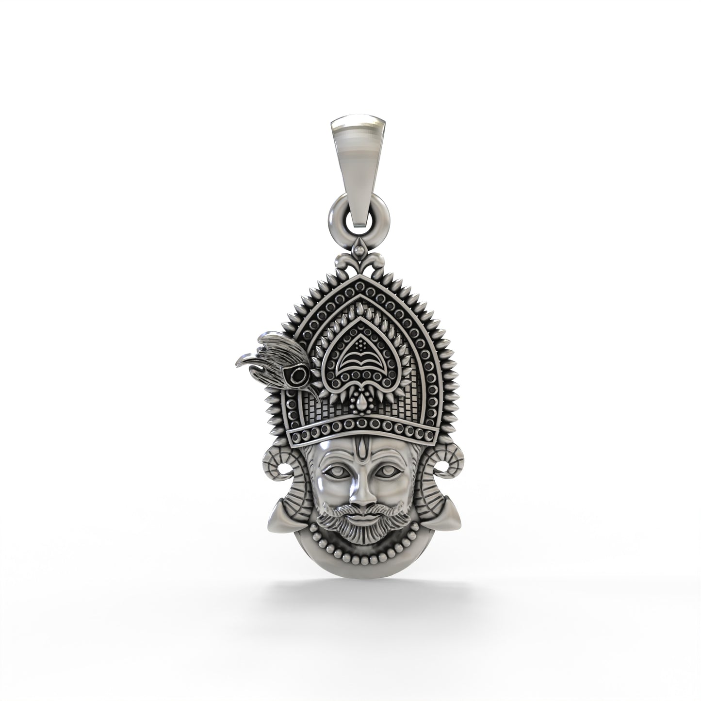 Silver khatu shyam Pendant