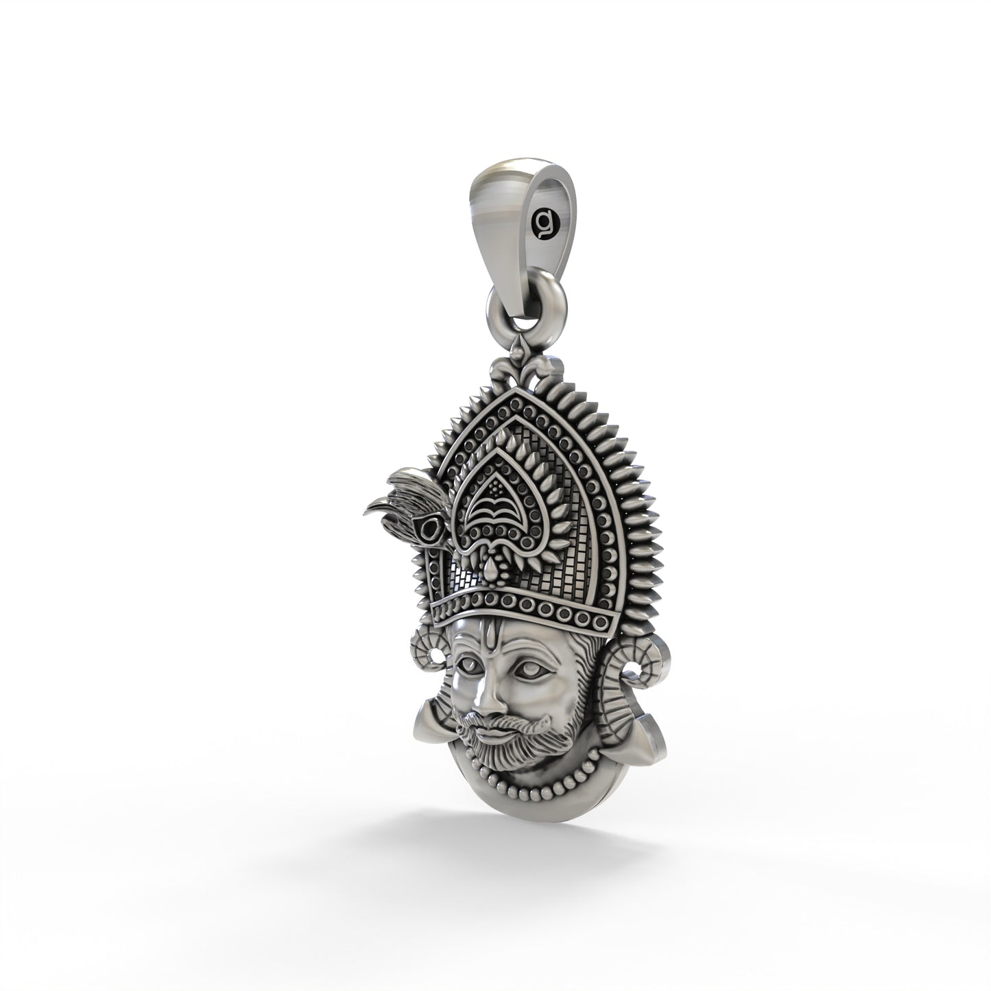 Silver khatu shyam Pendant