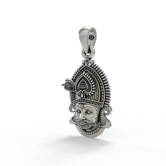 Silver khatu shyam Pendant