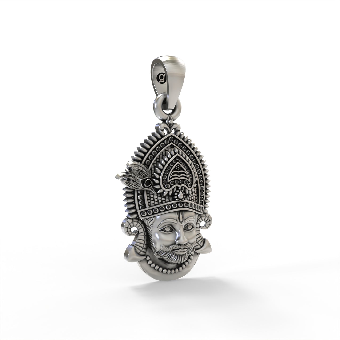 Silver khatu shyam Pendant