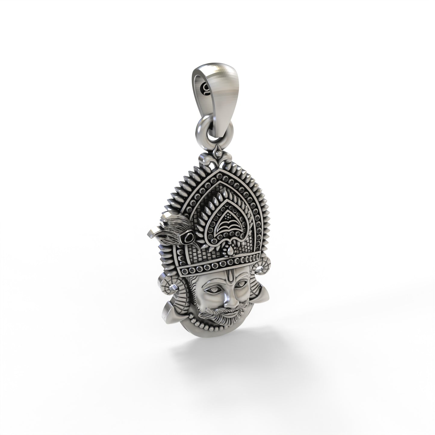 Silver khatu shyam Pendant