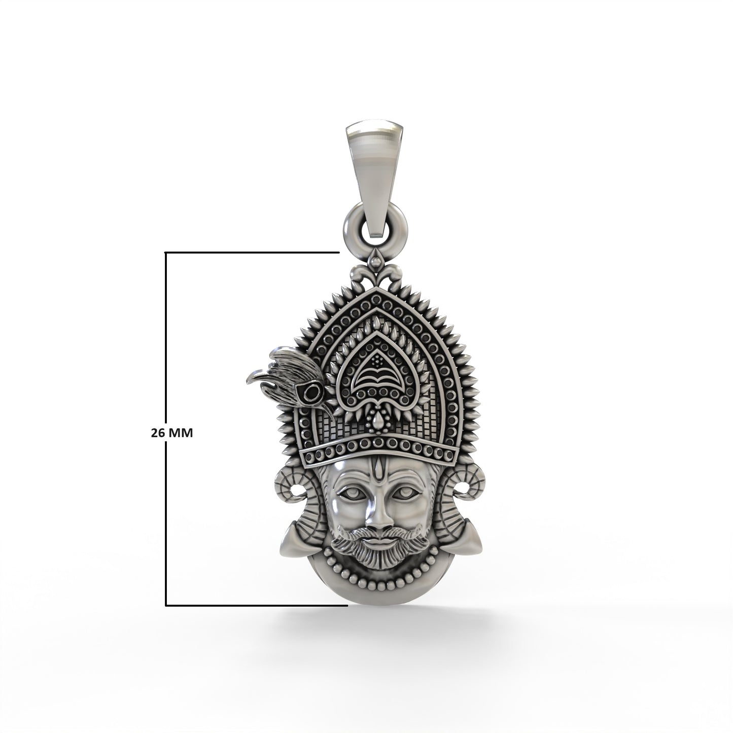 Silver khatu shyam Pendant