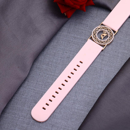 925 Silver Elegance: Silicone Band Bracelet