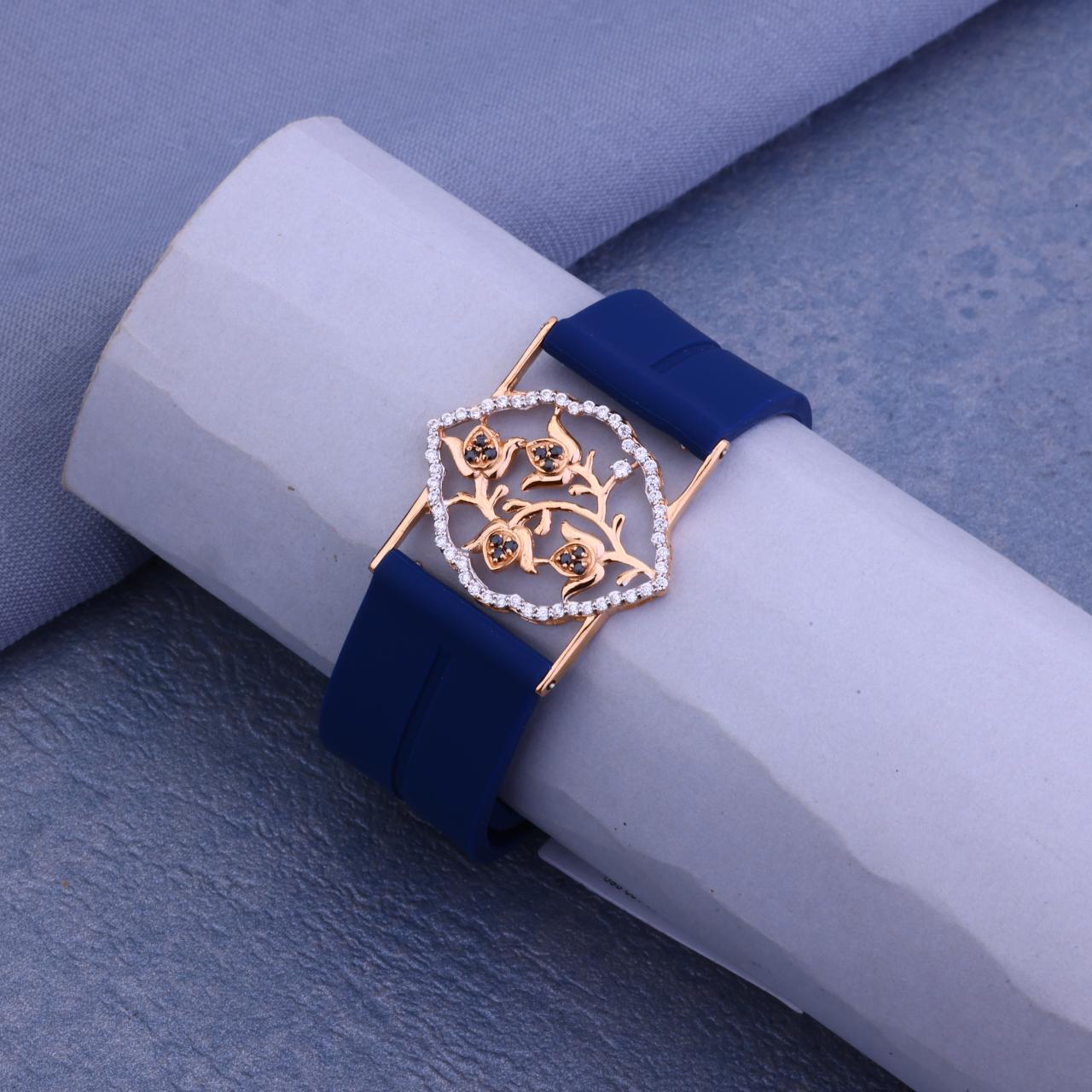 925 Sterling Silver Lotus Bracelet: Comfort Silicone Band