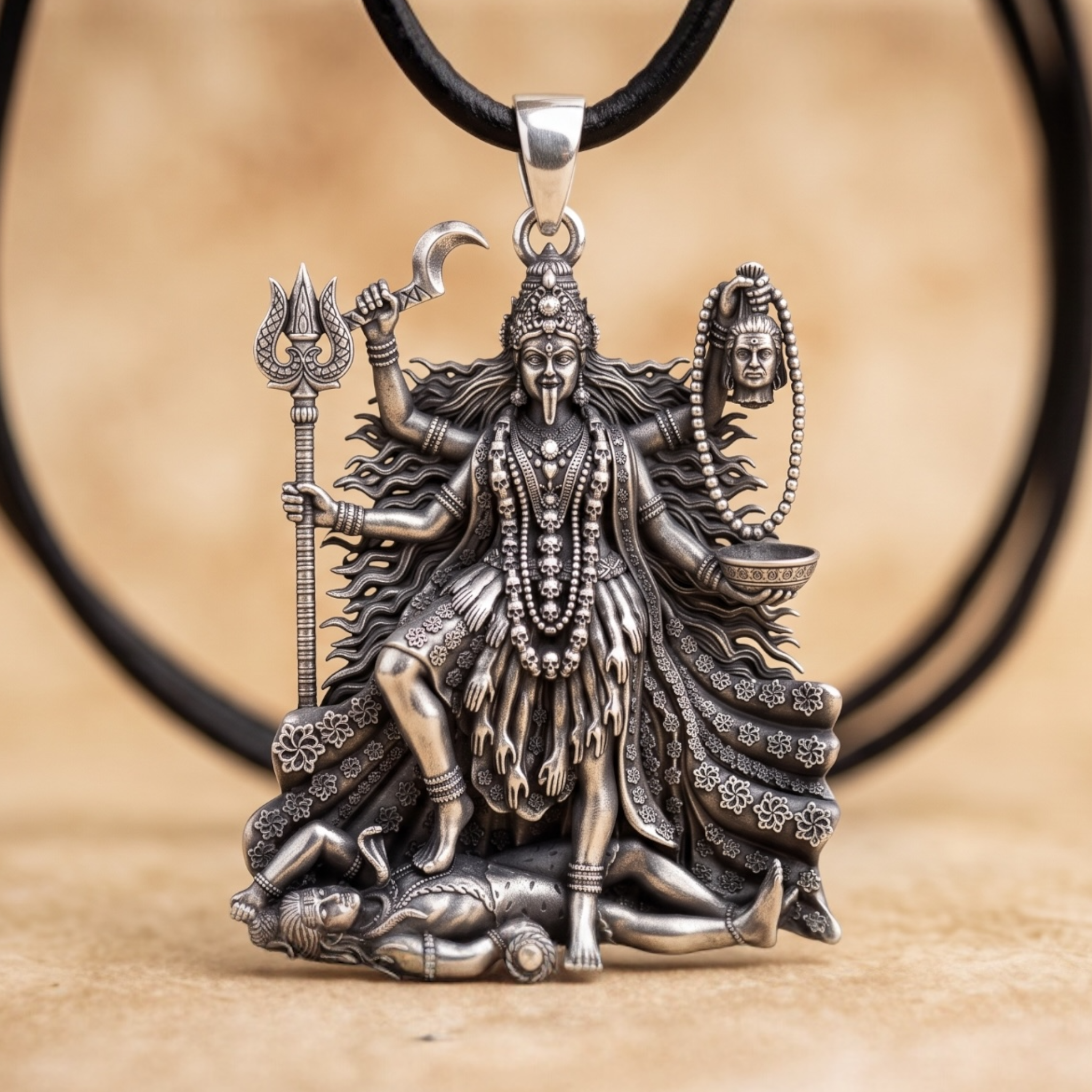 925 silver mahakali pendant spiritual jewelry