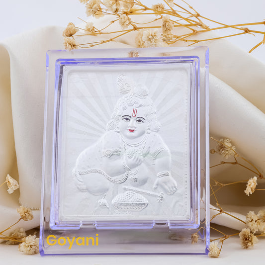 999 Silver Laddu Gopal Stand