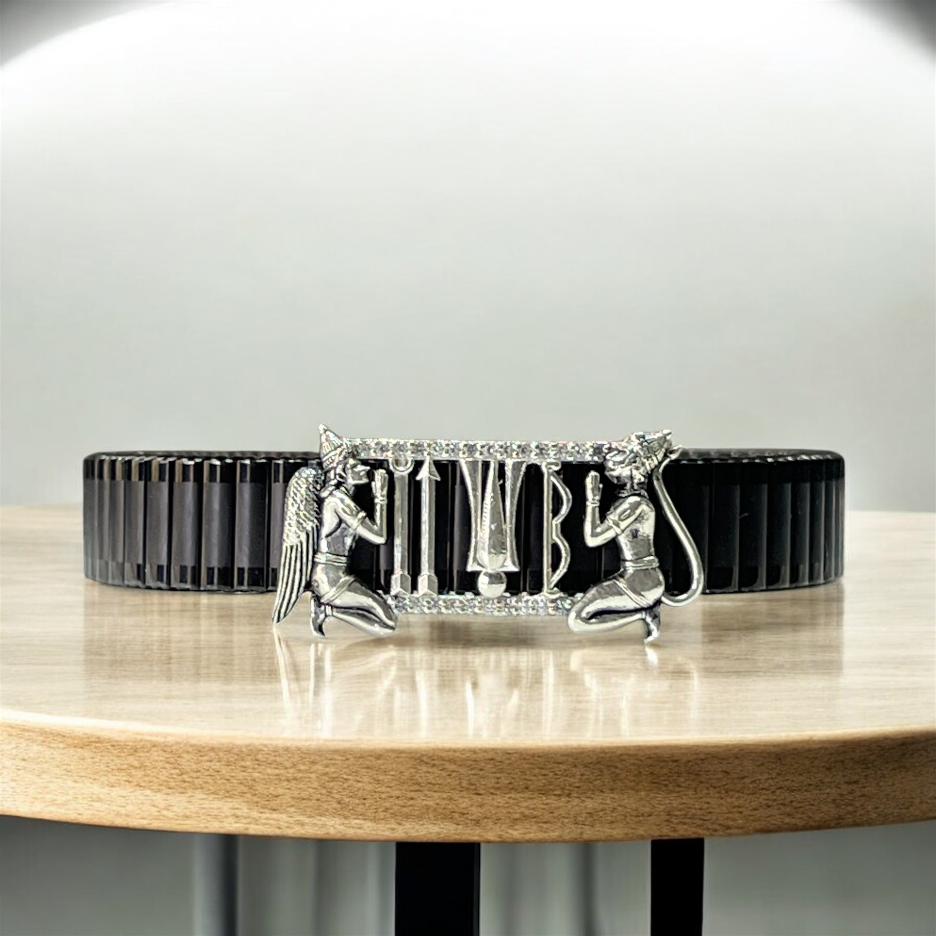 925 Silver Tirupati Balaji Tilak Bracelet | Garuda & Hanuman Side Motifs