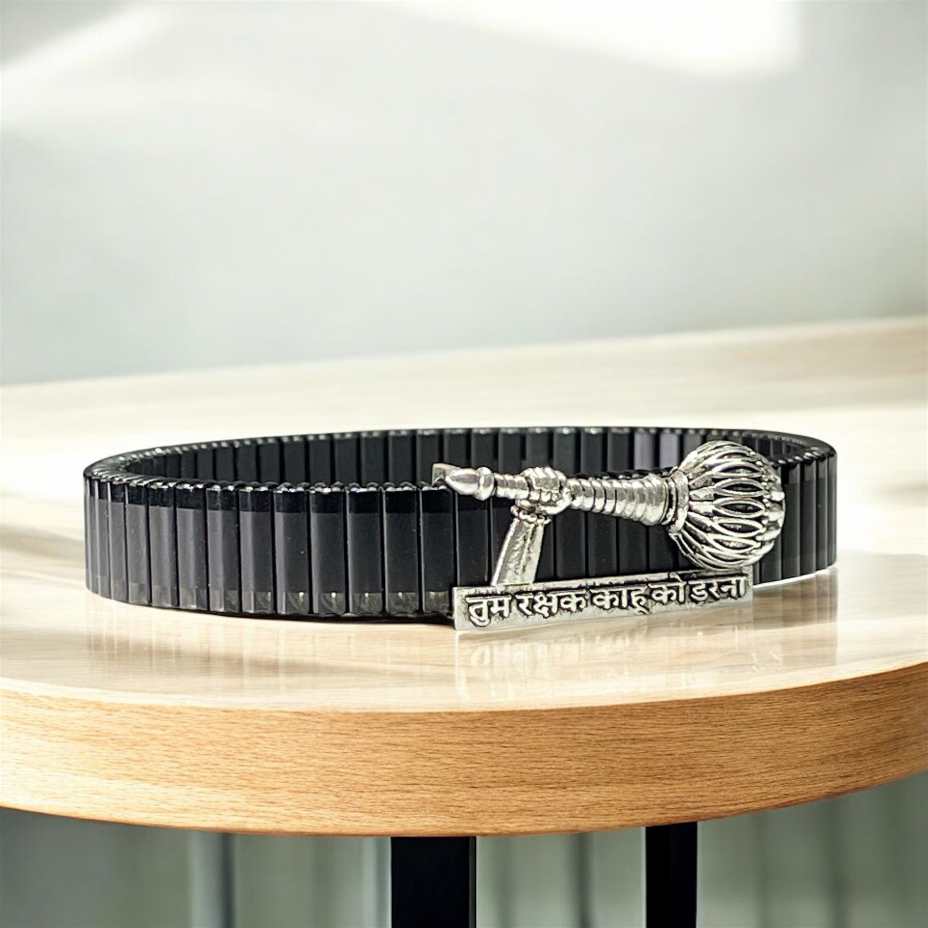 925 Silver Hanuman Gada Bracelet