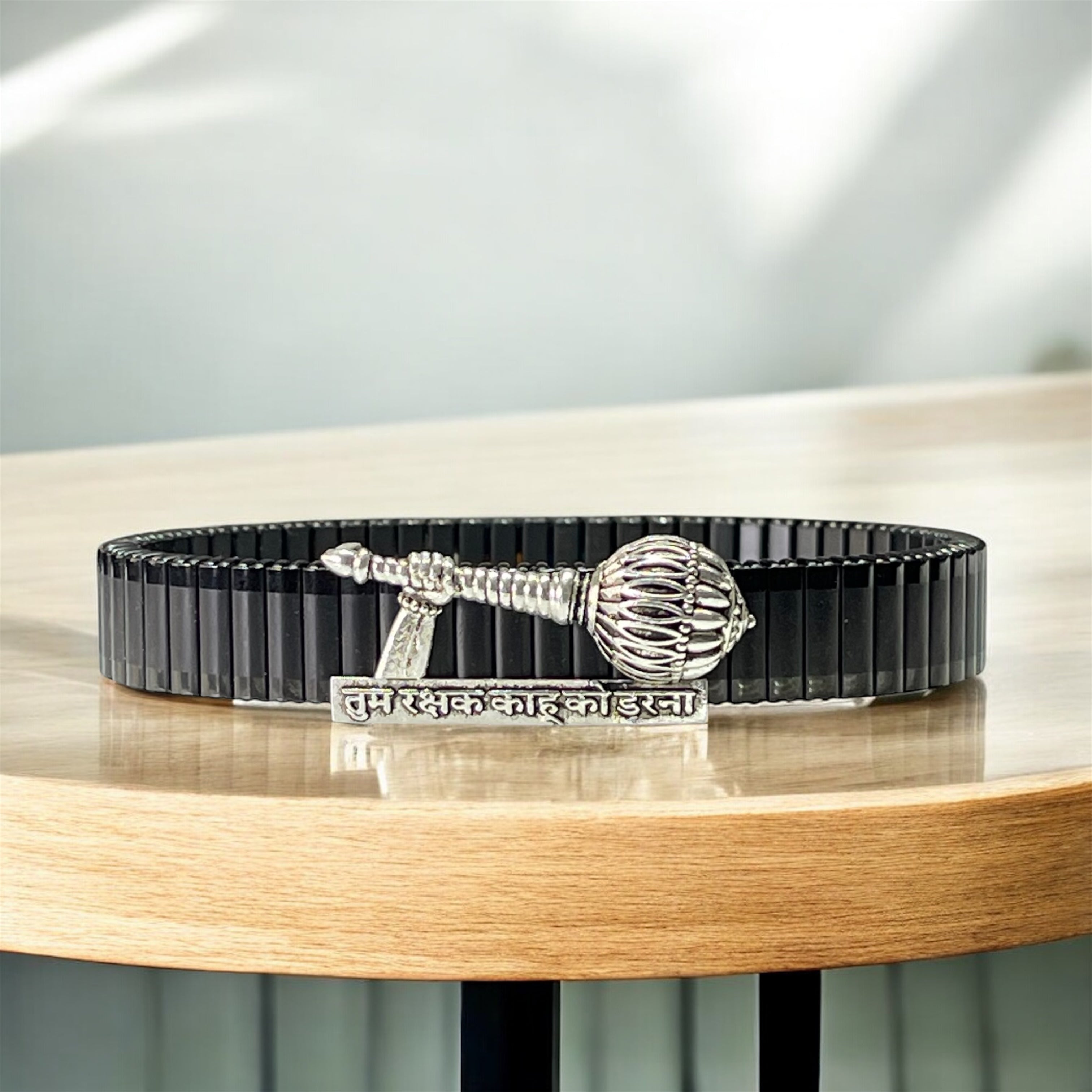 925 Silver Hanuman Gada Bracelet