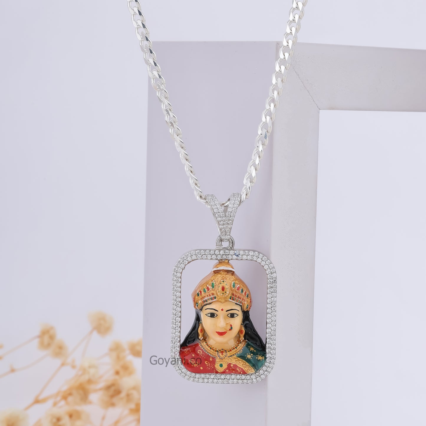 Chehar Enamel 925 Silver Pendant