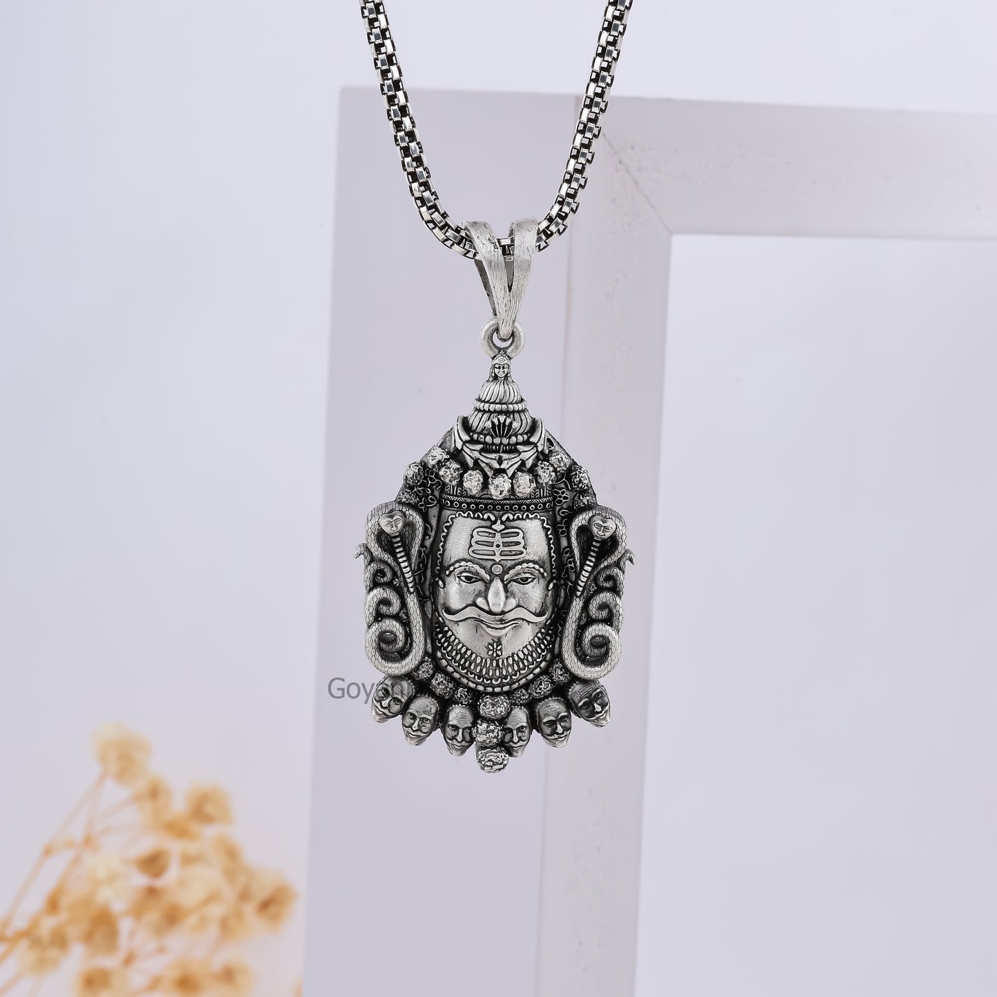 Silver Mahakal Pendant ujjain mahakaleshwar