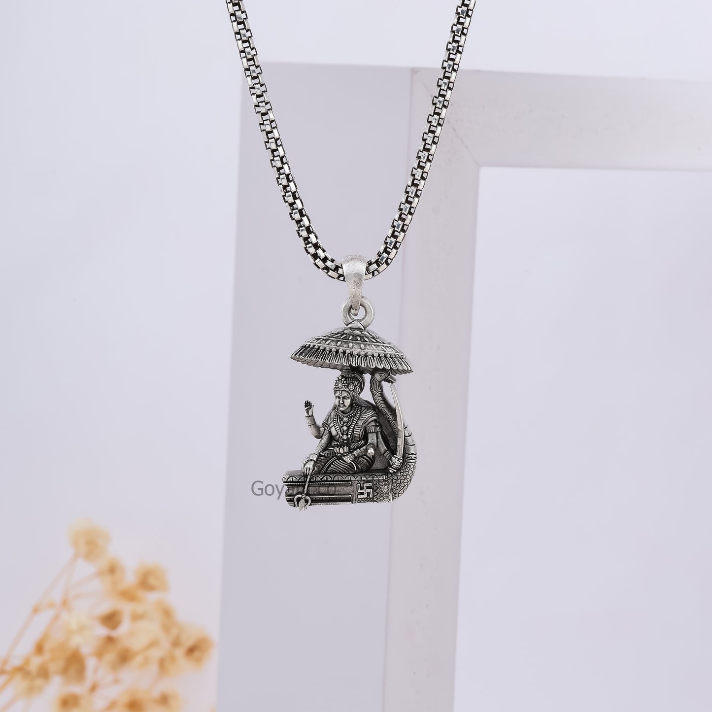 Silver Vahanvati Sikotar Mata Pendant