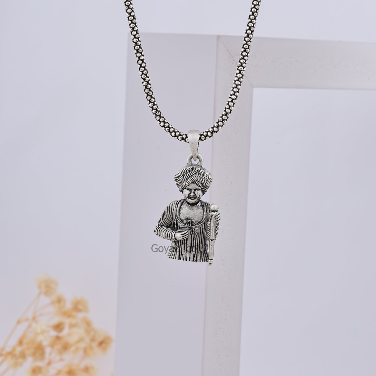 Silver Jalaram Bapa Pendant