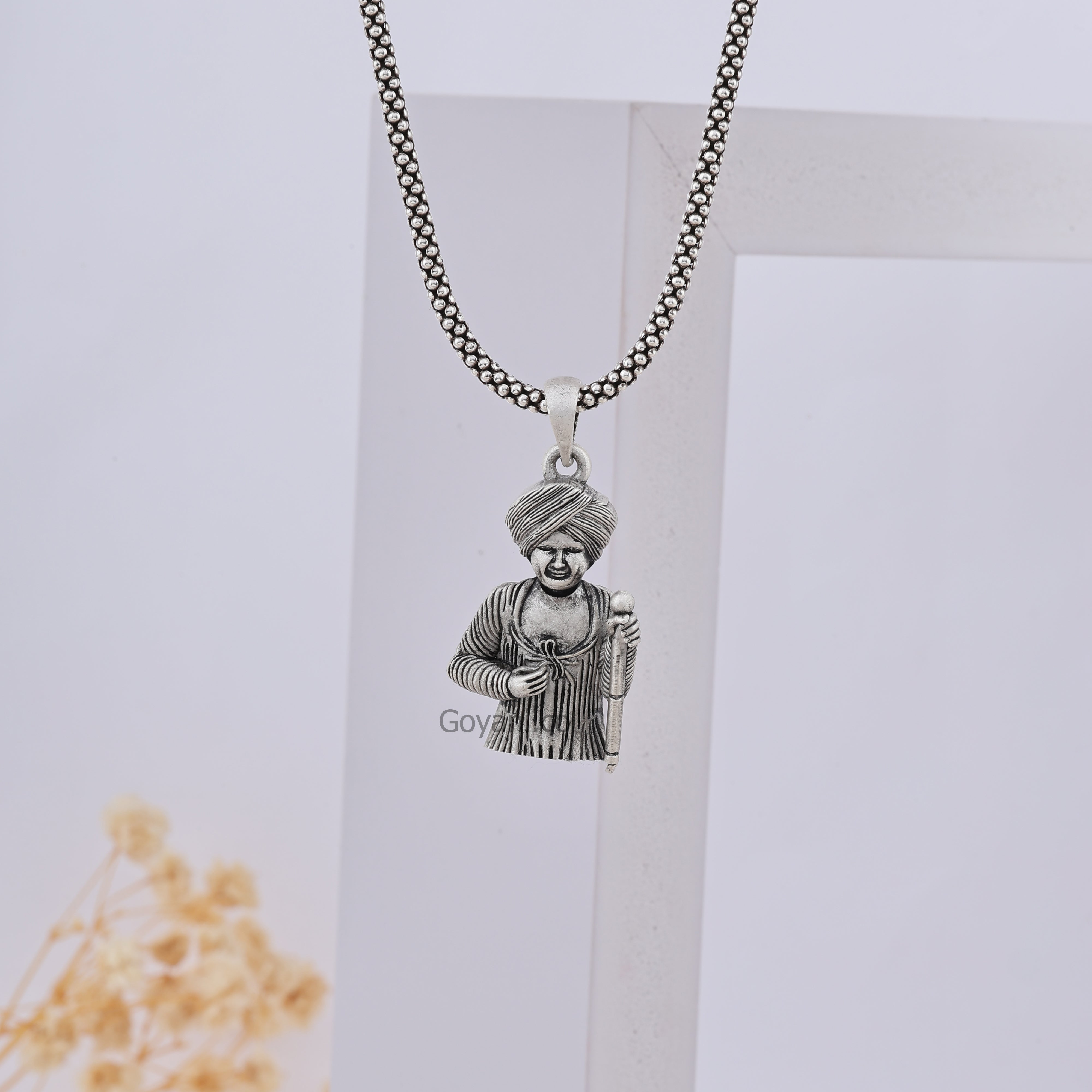 Silver Jalaram Bapa Pendant