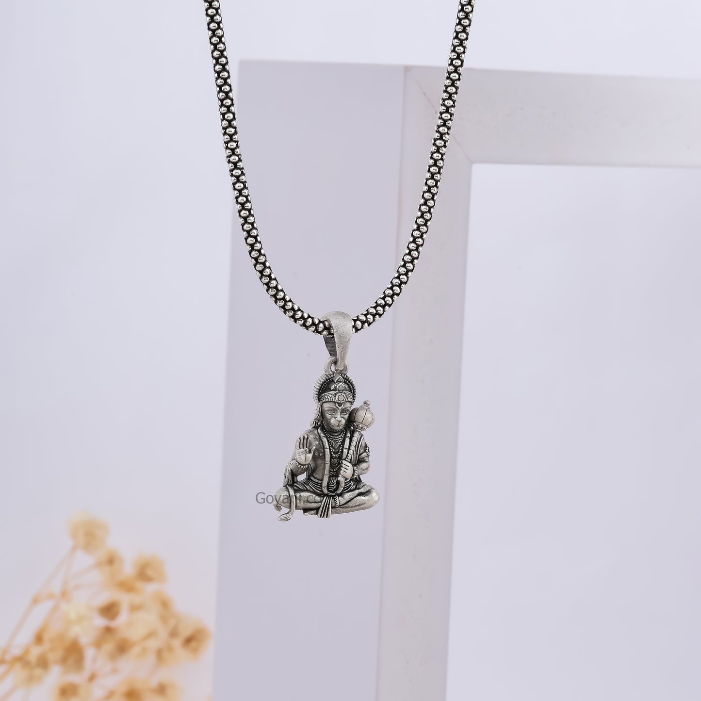 Silver Hanumanji pendant