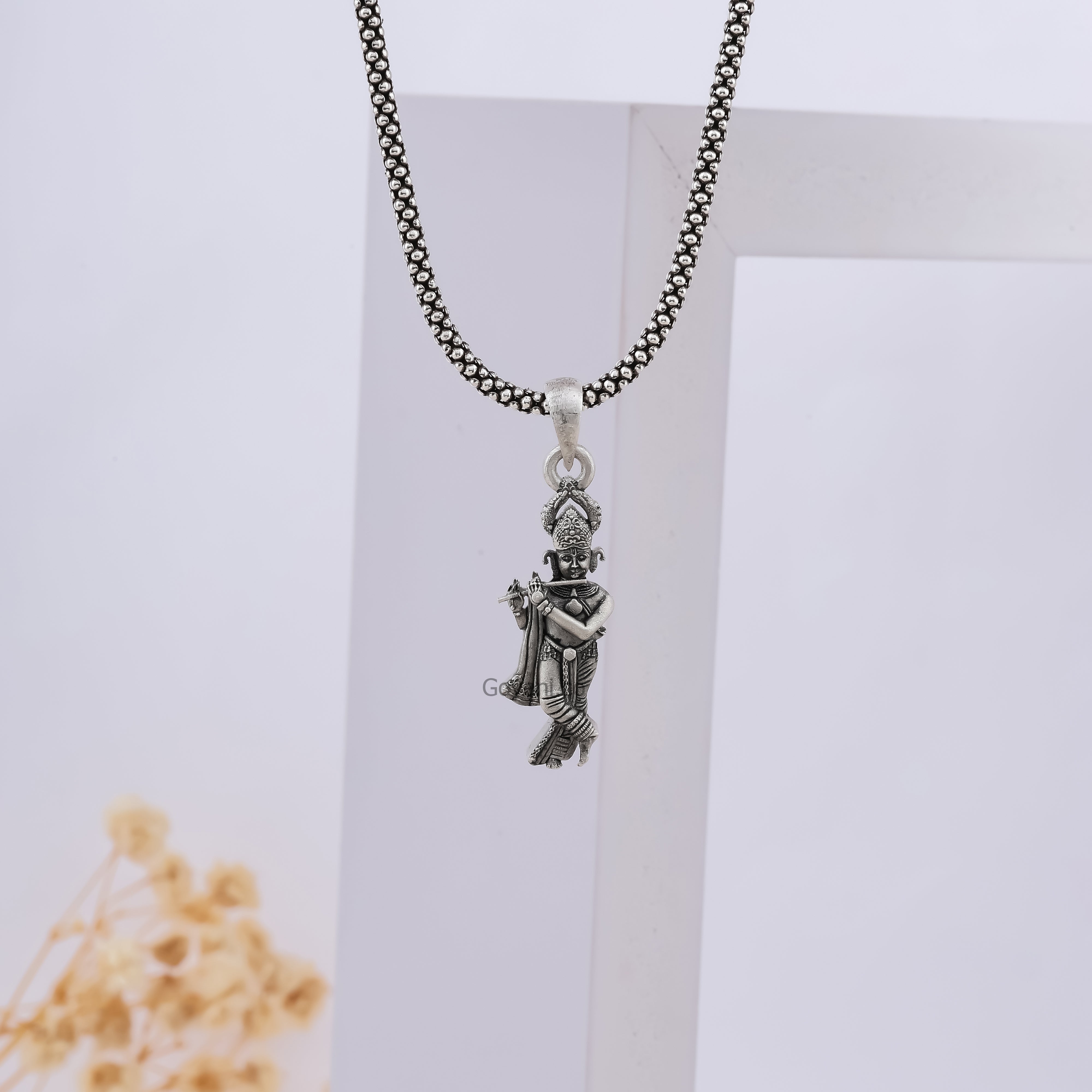 Silver Shree Gopinathji Maharaj Pendant