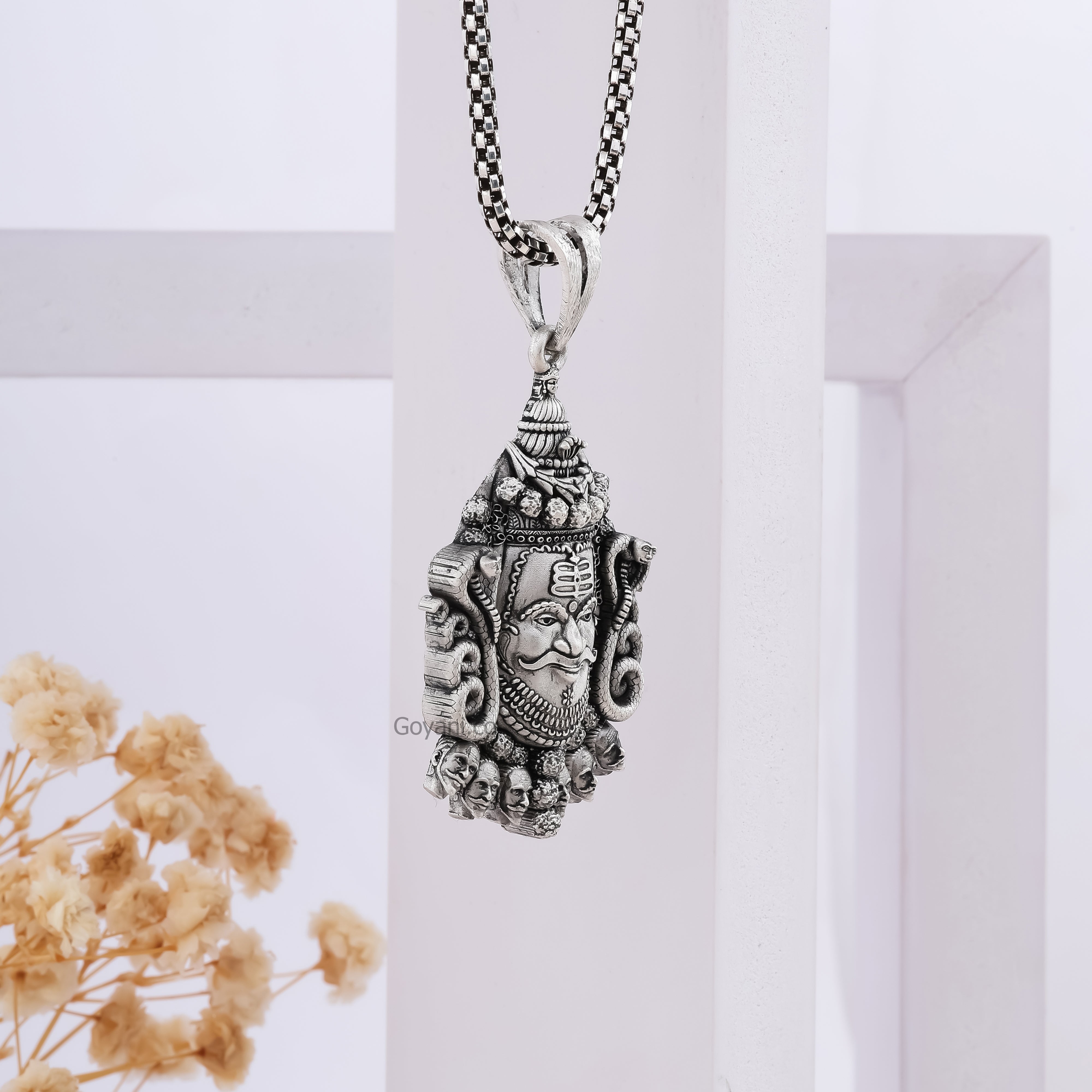 Silver Mahakal Pendant ujjain mahakaleshwar