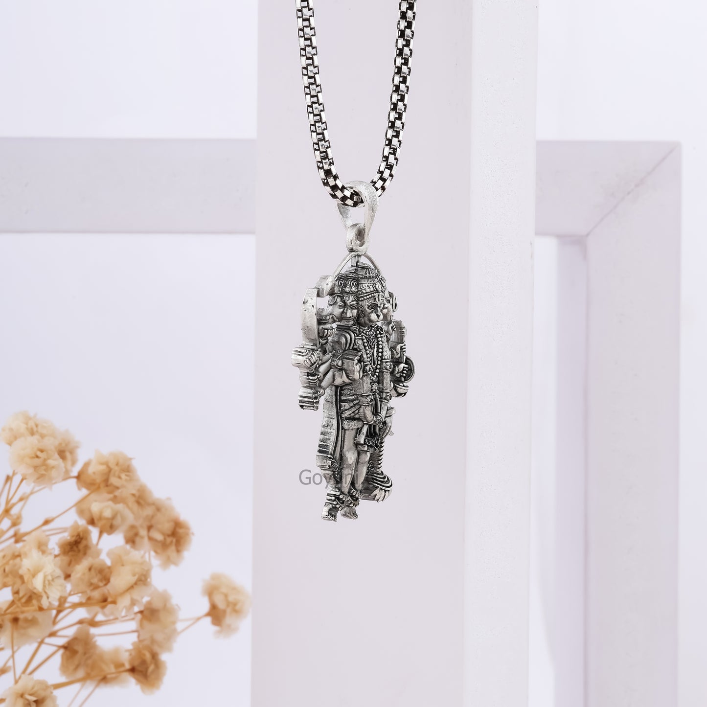 Silver Panchmukhi Hanumanji Pendant