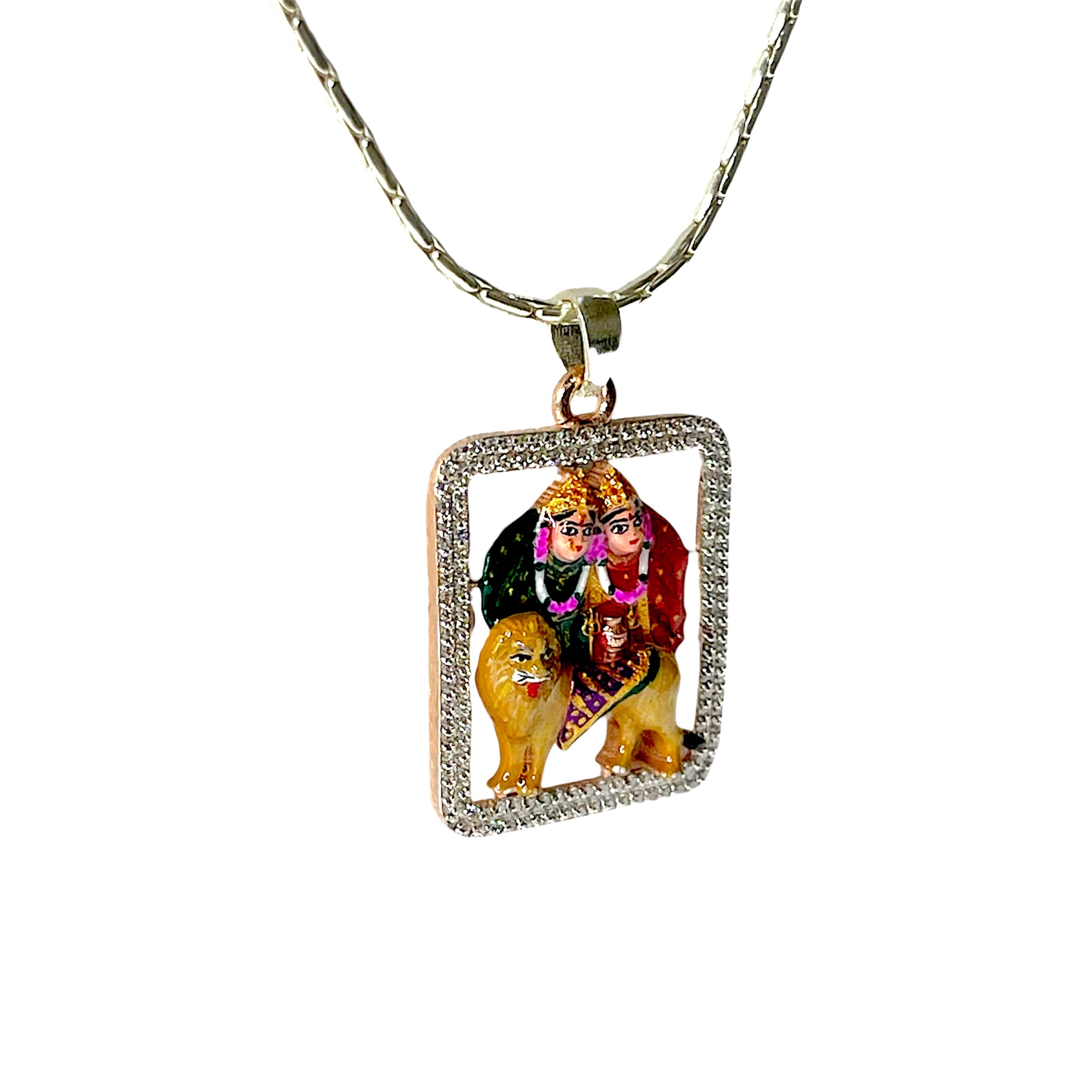 Chamunda Maa pendant with Mina work