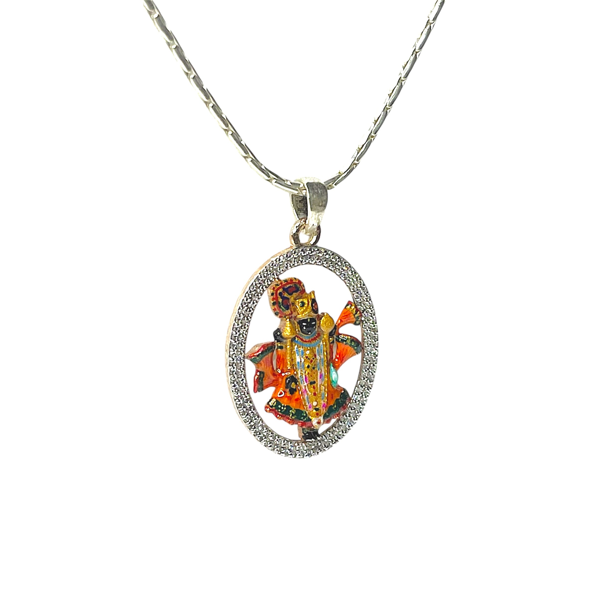 Dwarkadhish pendant with premium Mina work