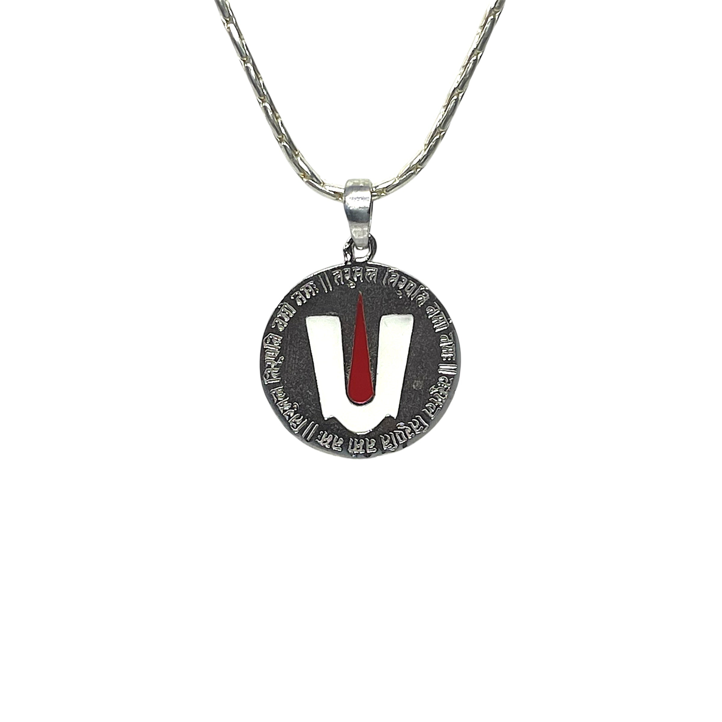 925 silver Venkateswara Tilak pendant front view