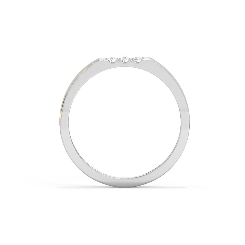 Sterling Silver Men's Diamond Ring