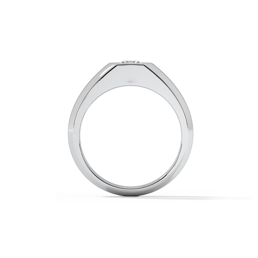 Princess Cut Sterling Silver Ring for Men