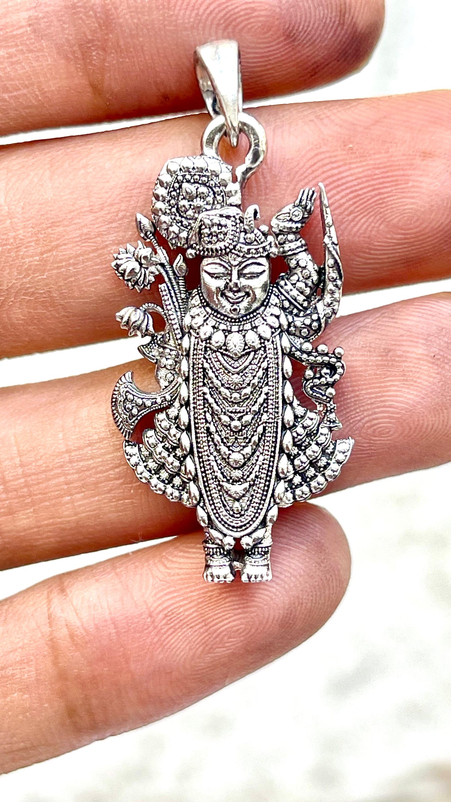 Silver Shrinathji Pendant