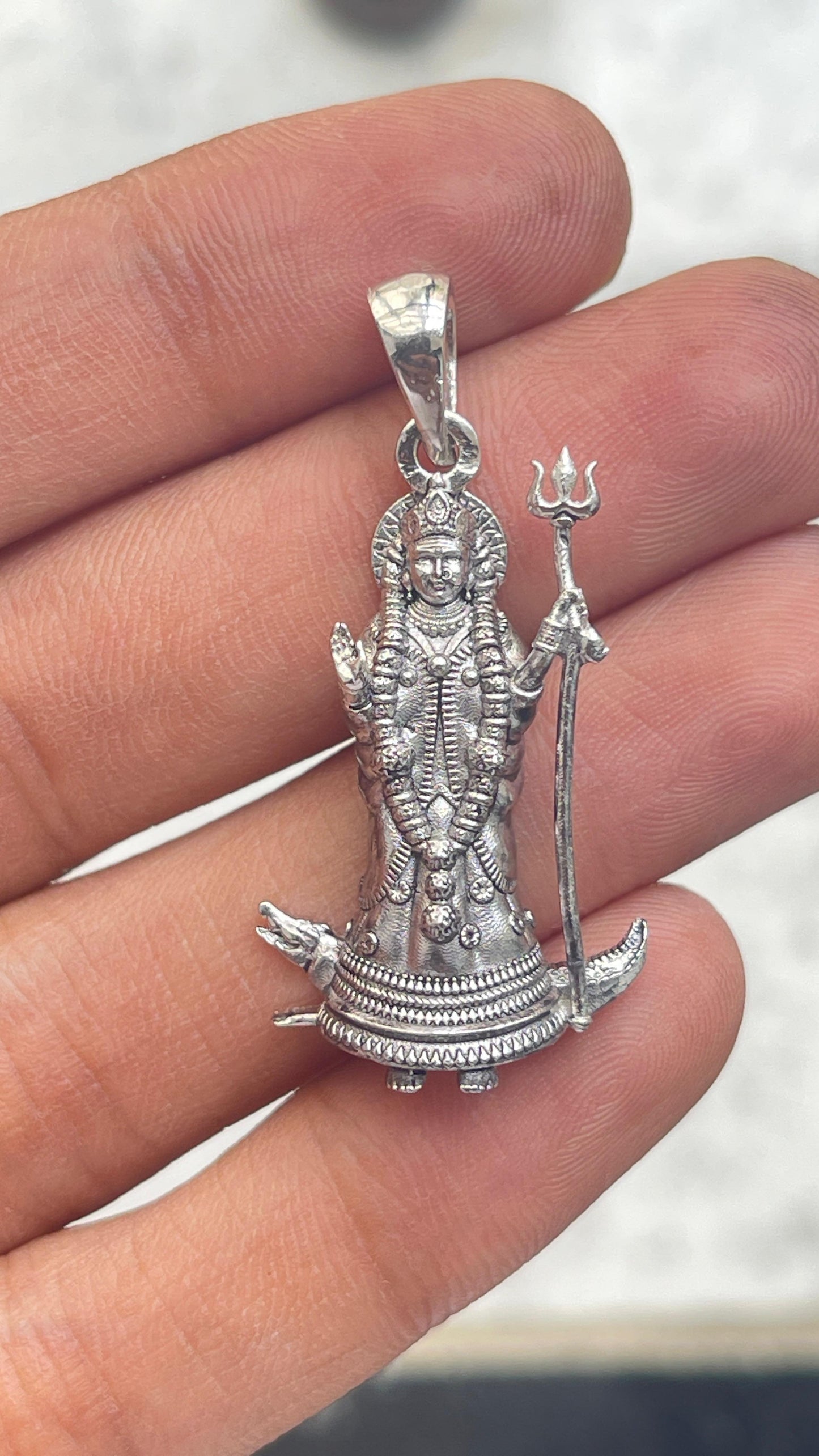 Silver Khodiar maa Pendant Inspired by Kagawad Khodaldham Idol