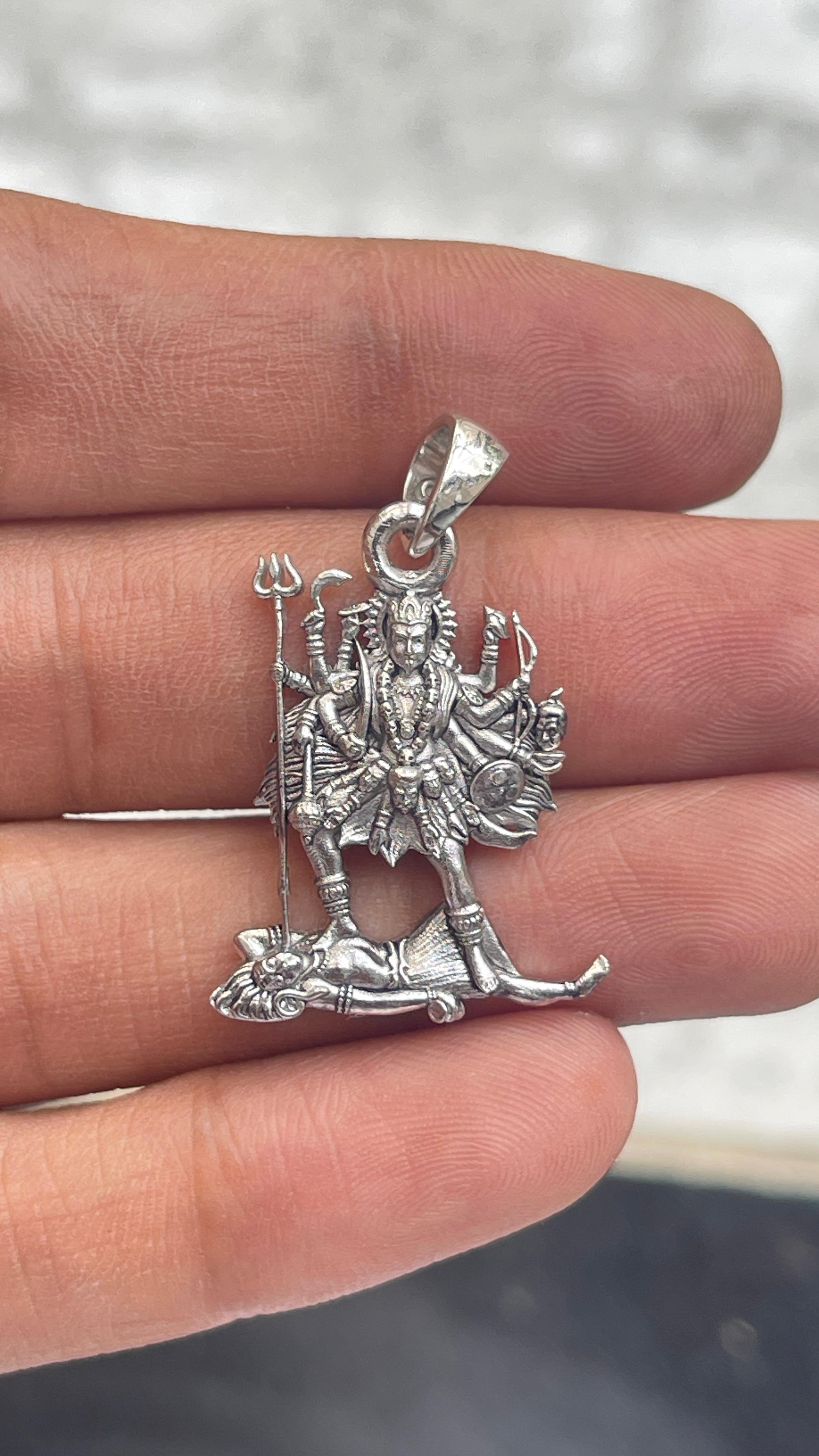 Silver kali maa pendant