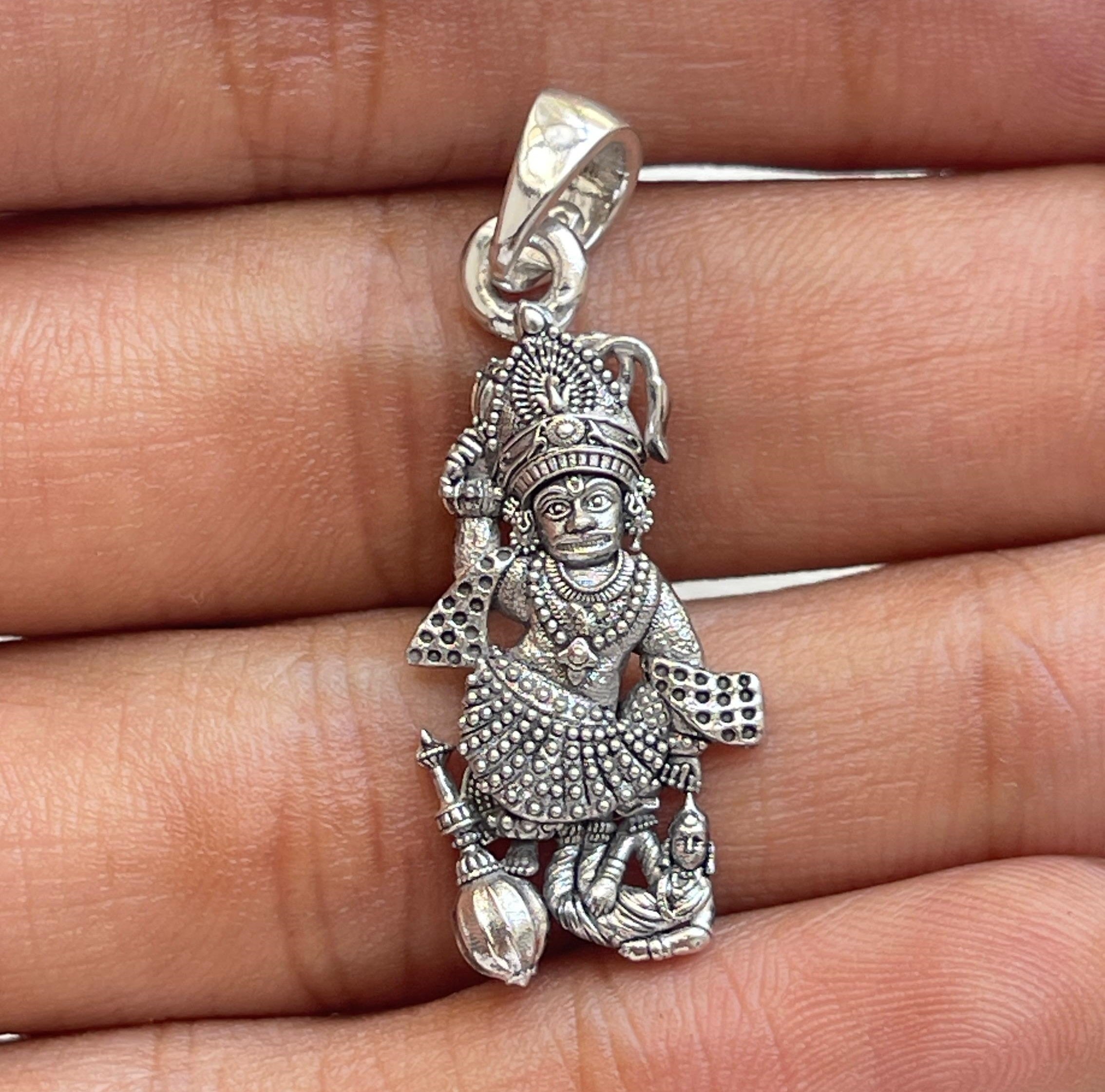 Salangpur Kashtabhanjan Hanumanji Silver Pendant