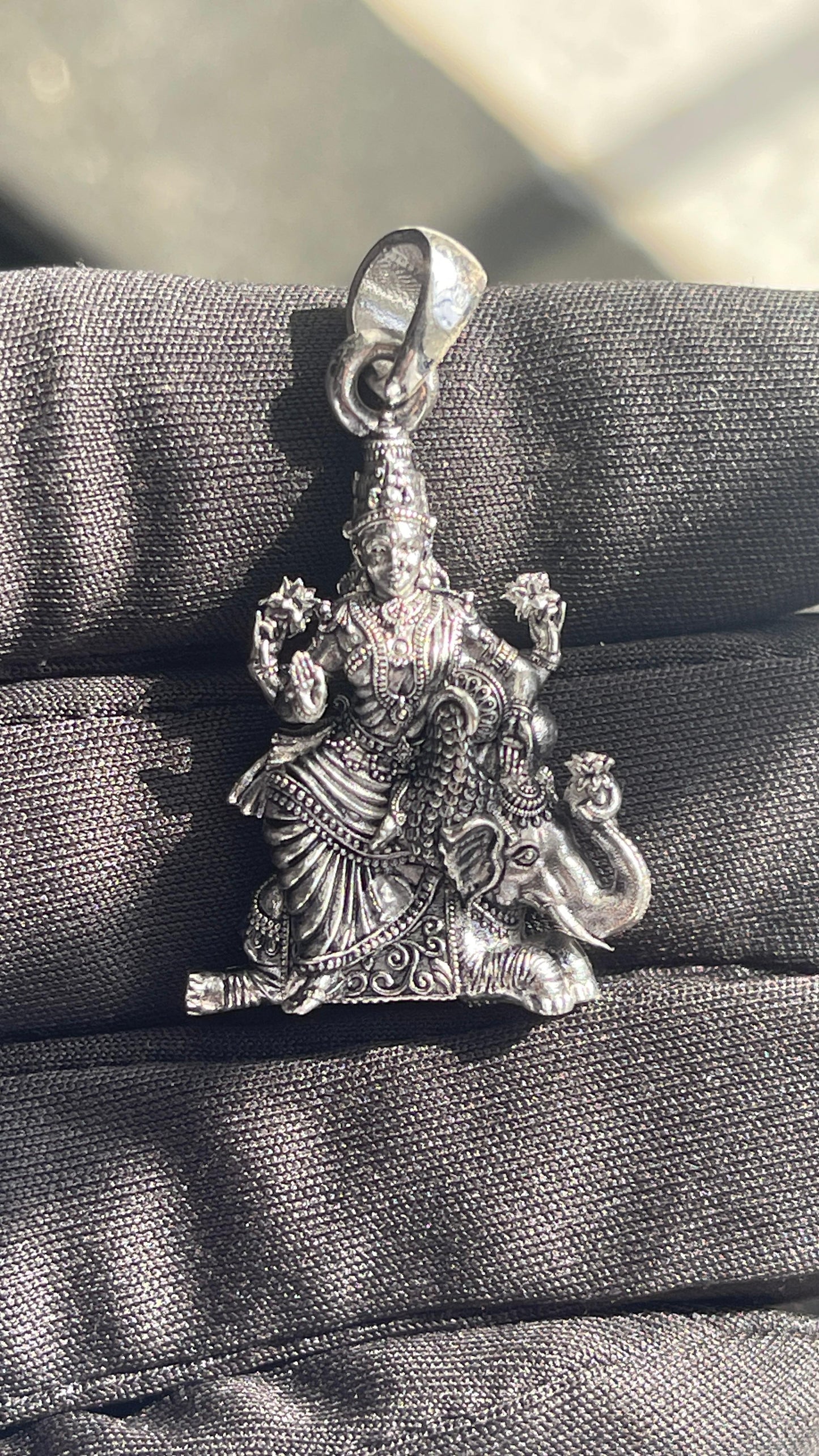 Silver Lakshmi Maa Pendant