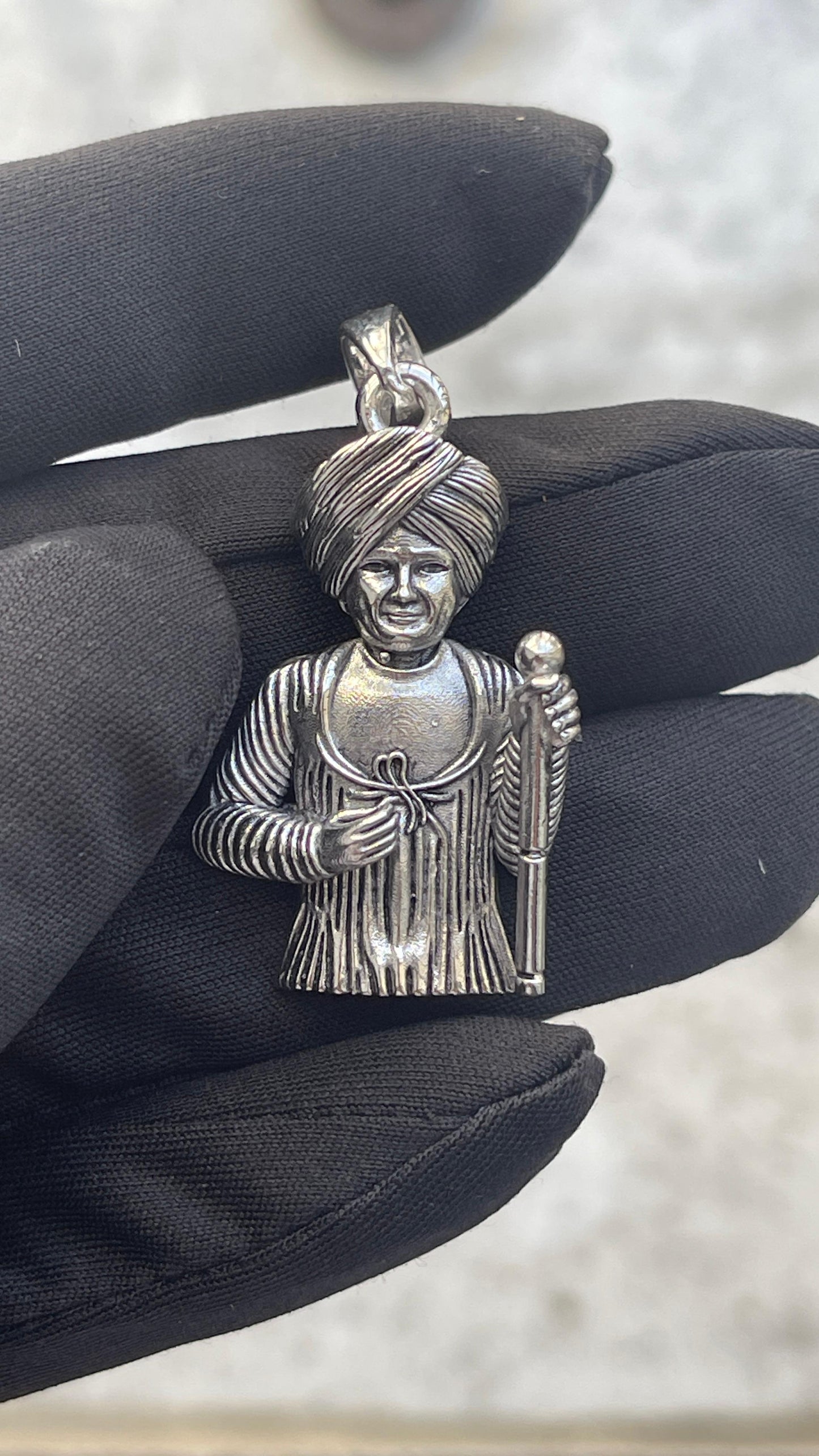 Silver Jalaram Bapa Pendant