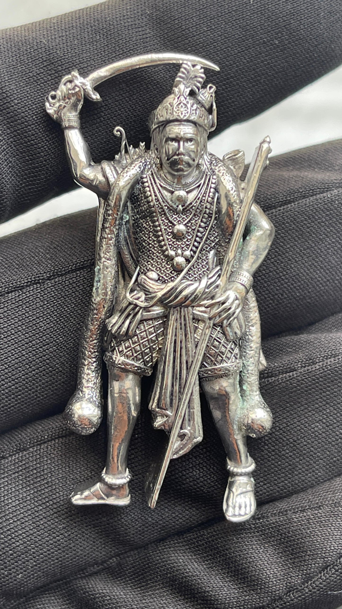 925 Silver Madurai Veeran Pendant