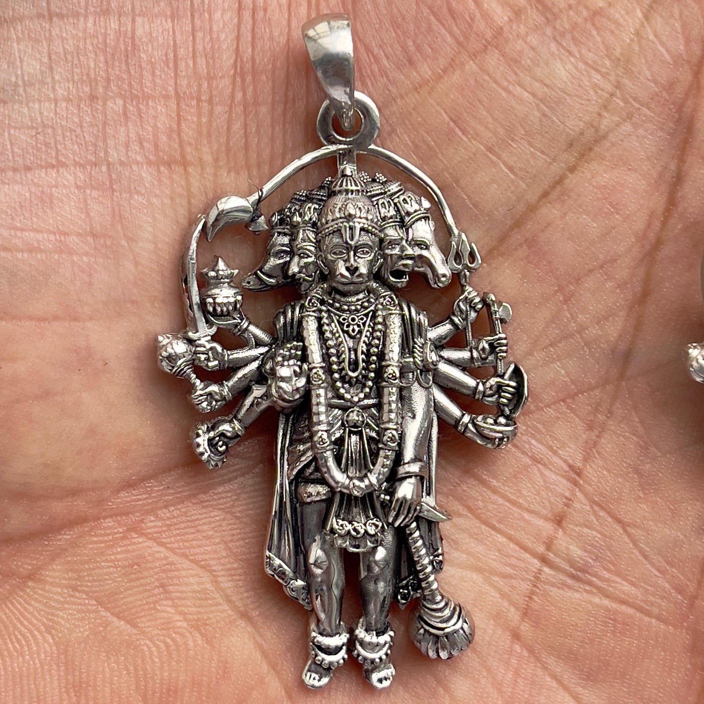 Silver Panchmukhi Hanumanji Pendant