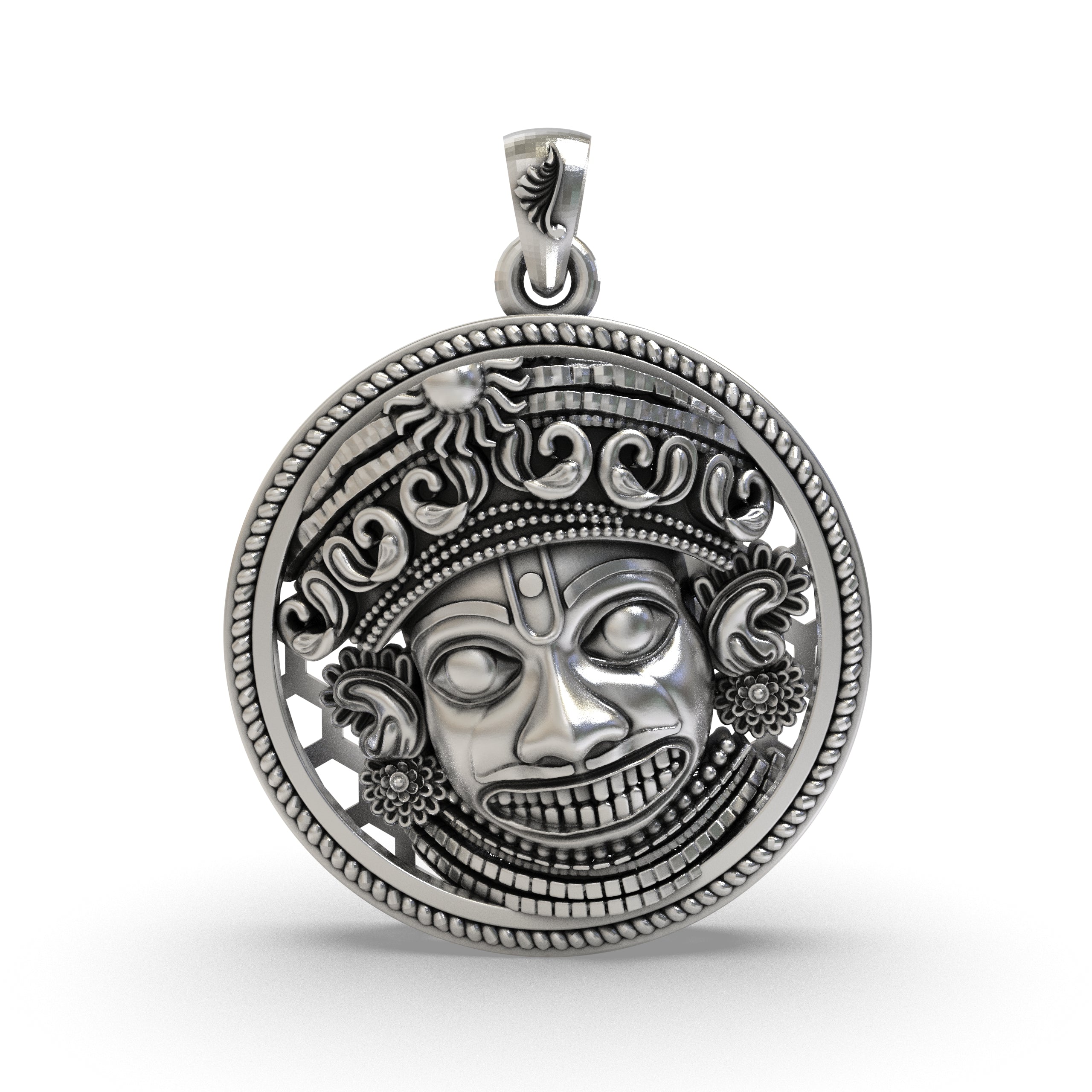 925 Silver Kashtbhanjandev Salangpur Hanumanji Pendant – Powerful Protection & Energy Shield Amulet