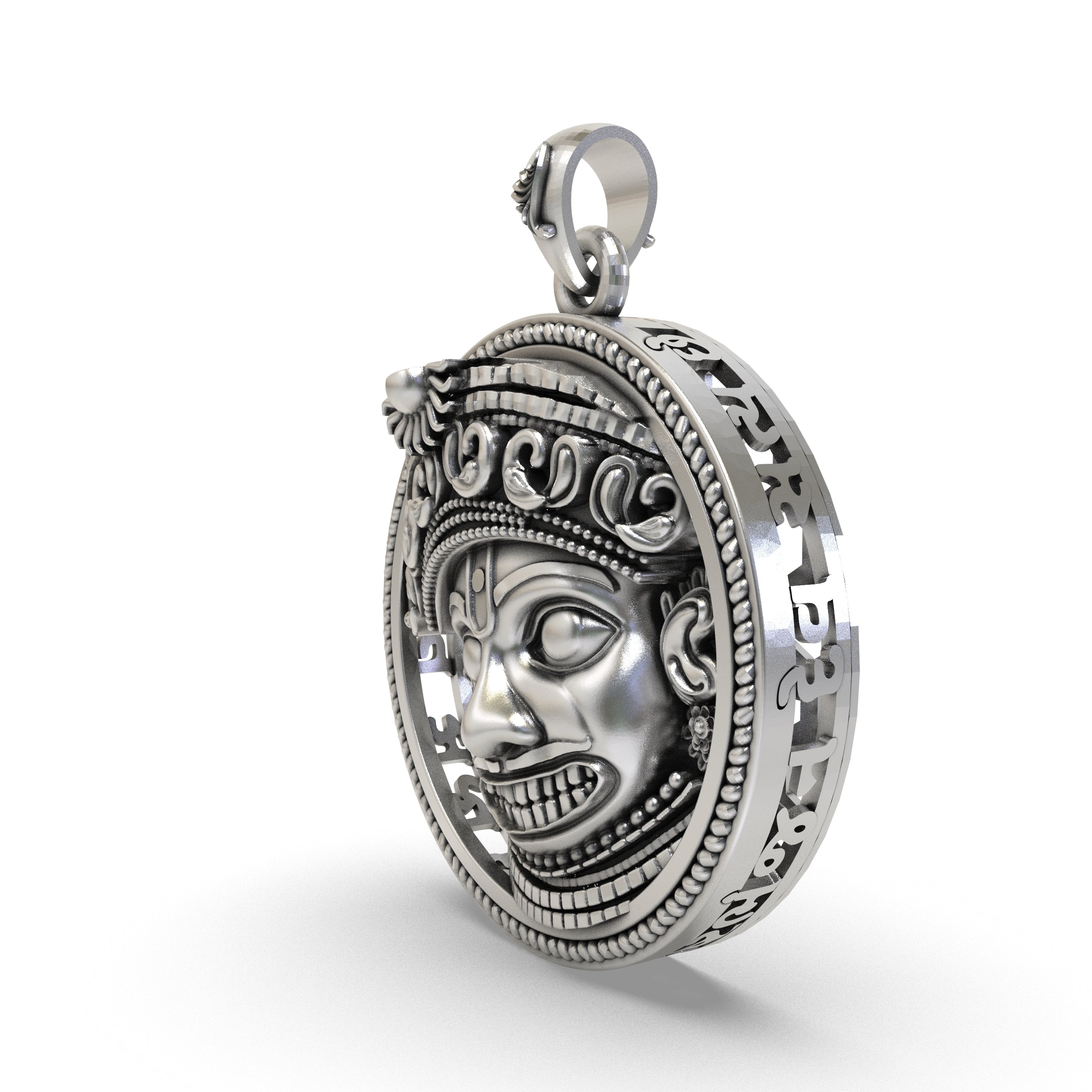 925 Silver Kashtbhanjandev Salangpur Hanumanji Pendant – Powerful Protection & Energy Shield Amulet