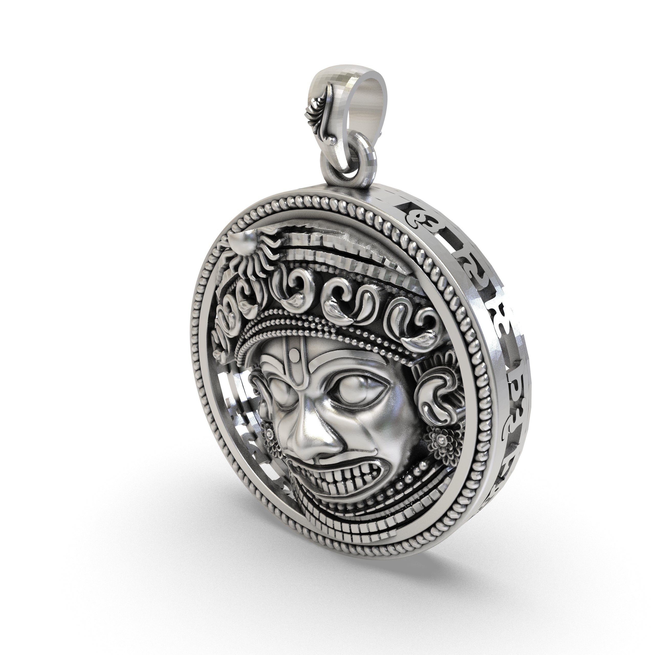 925 Silver Kashtbhanjandev Salangpur Hanumanji Pendant – Powerful Protection & Energy Shield Amulet