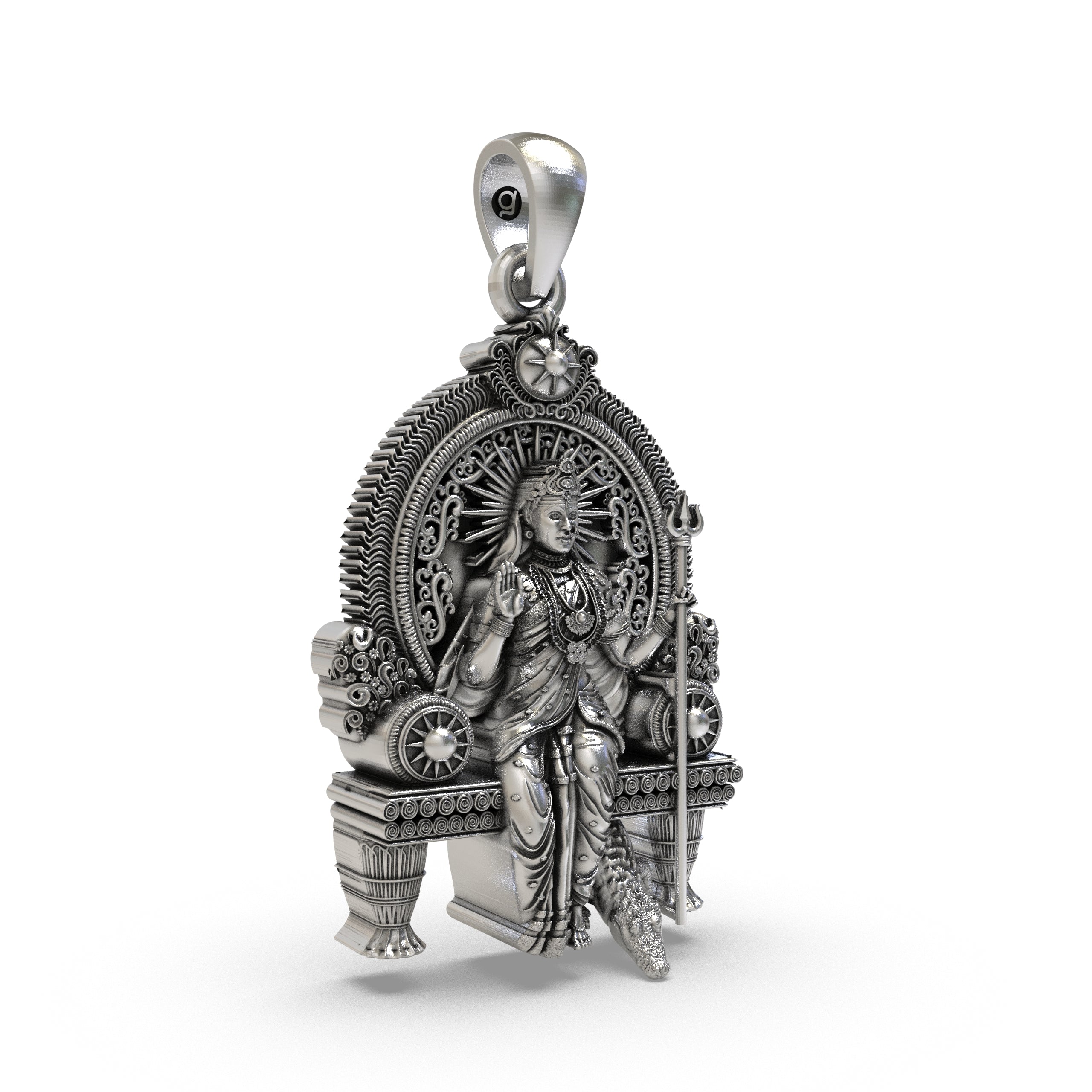 925 Silver Khodiyar Maa Pendant