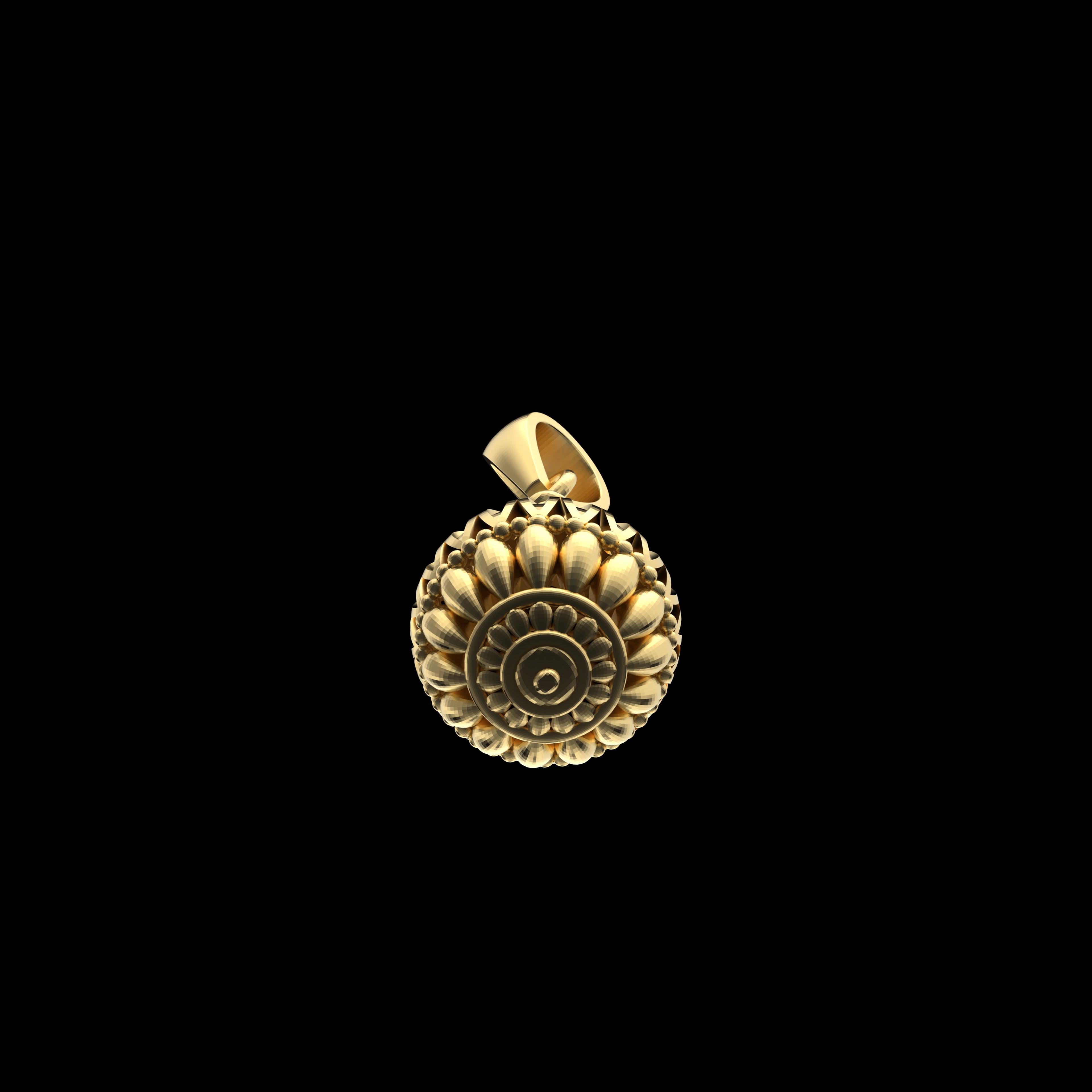 18K Gold Vermeil Gada Pendant – 925 Silver Temple Jewelry | Symbol of Strength, Courage & Devotion