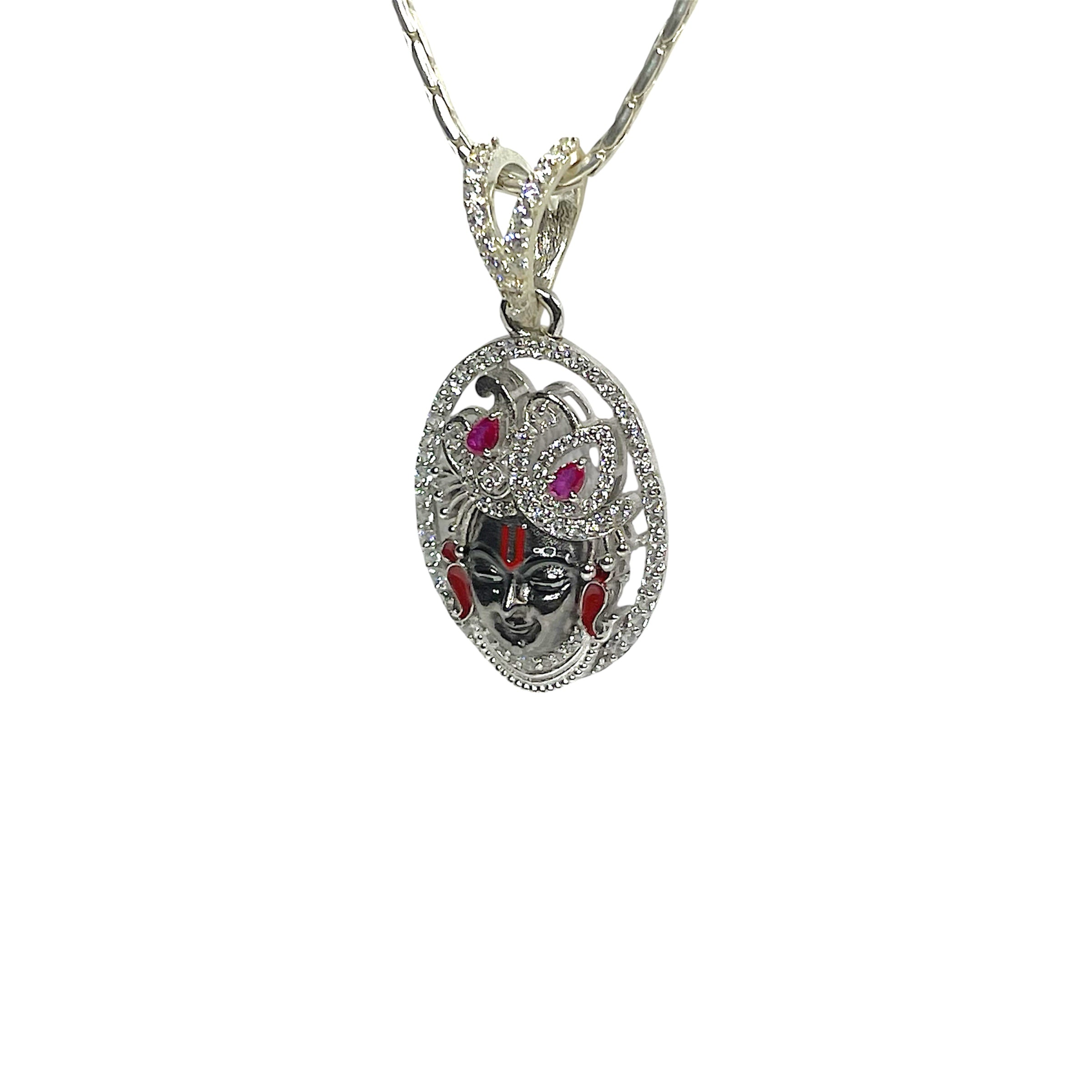 Shrinathji pendant with premium Mina work