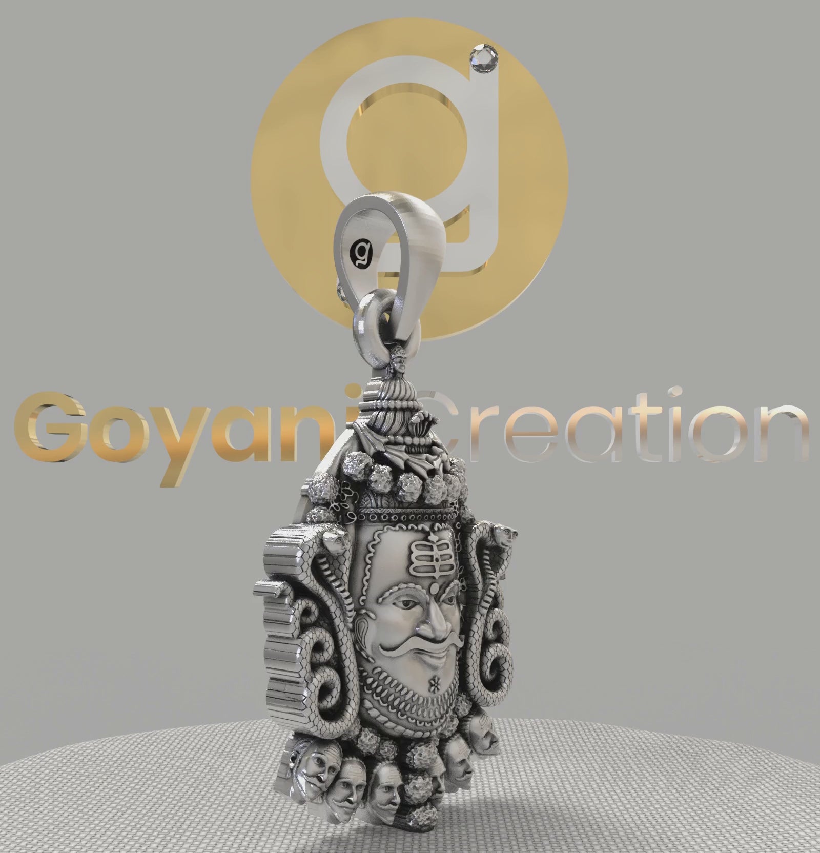 Silver Mahakal Pendant ujjain mahakaleshwar