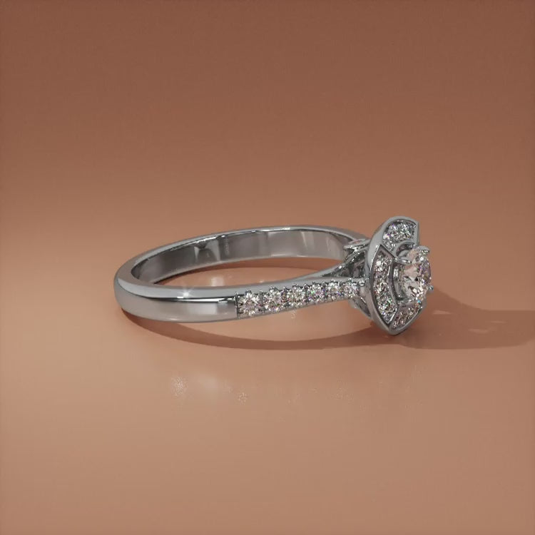 925 Silver Diamond Ring for Timeless Elegance