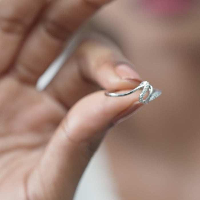 Starry Wave Sterling Silver Ring