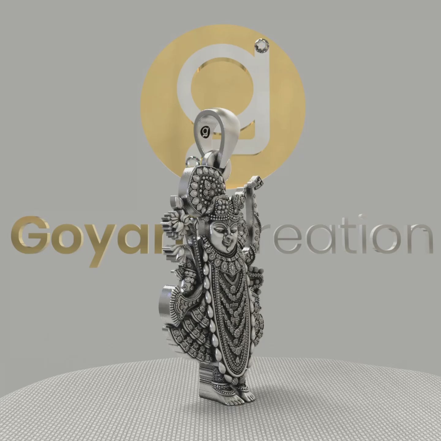 Silver Shrinathji Pendant