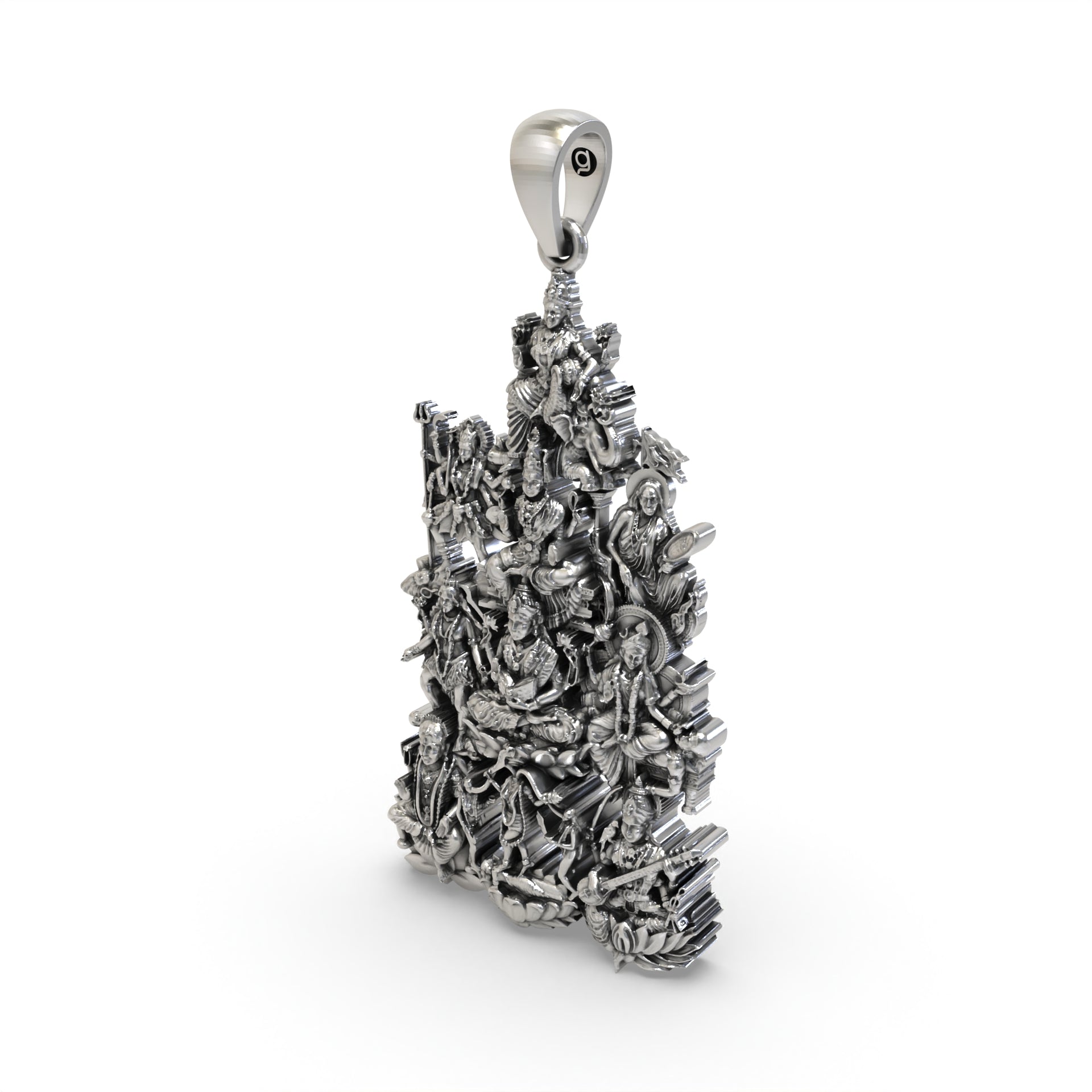 Dasmahavidya silver pendant for devotional wear
