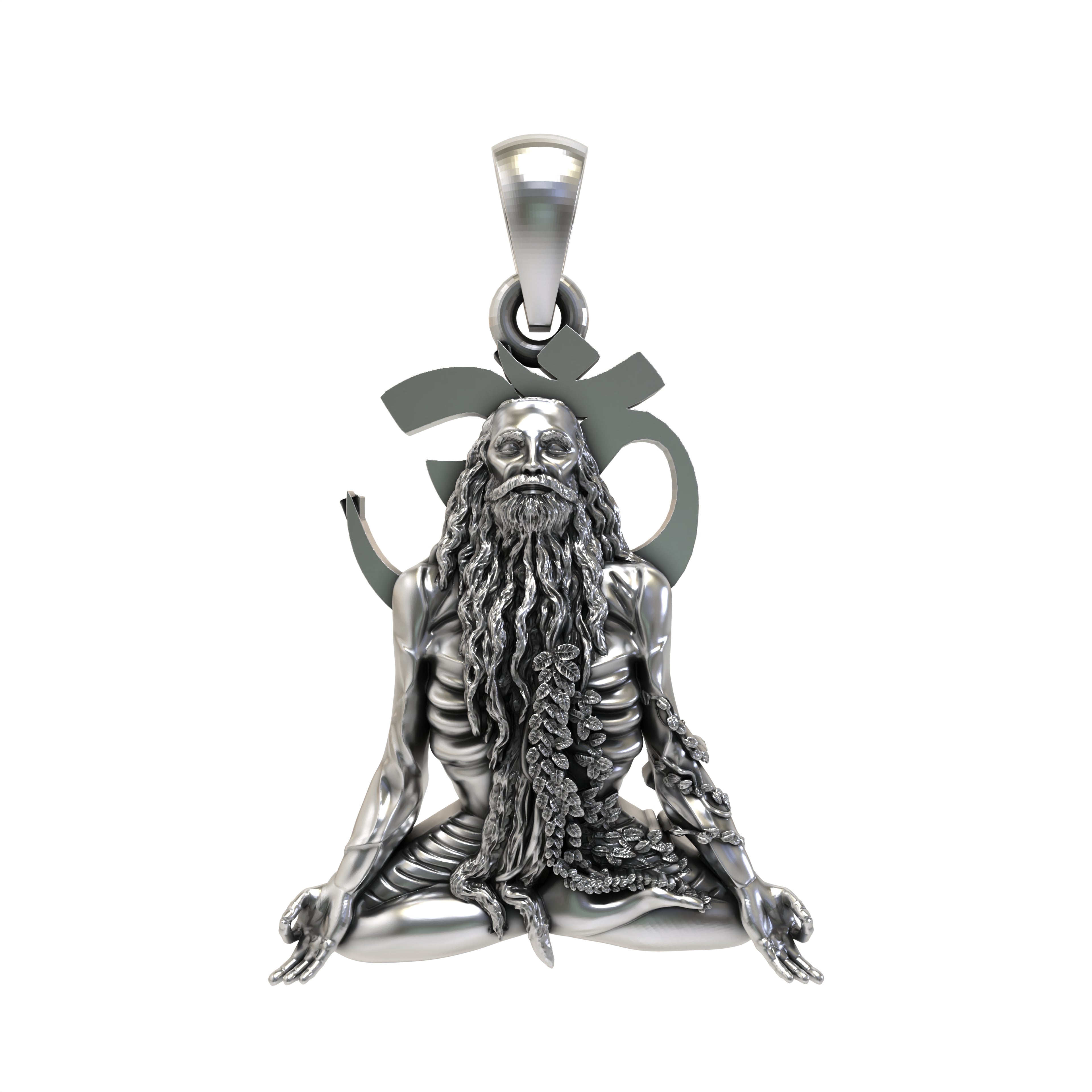 Gurushri Siddhnath (Jai Girnari) 925 Sterling Silver Pendant | Jai Gurudatt Spiritual Jewelry